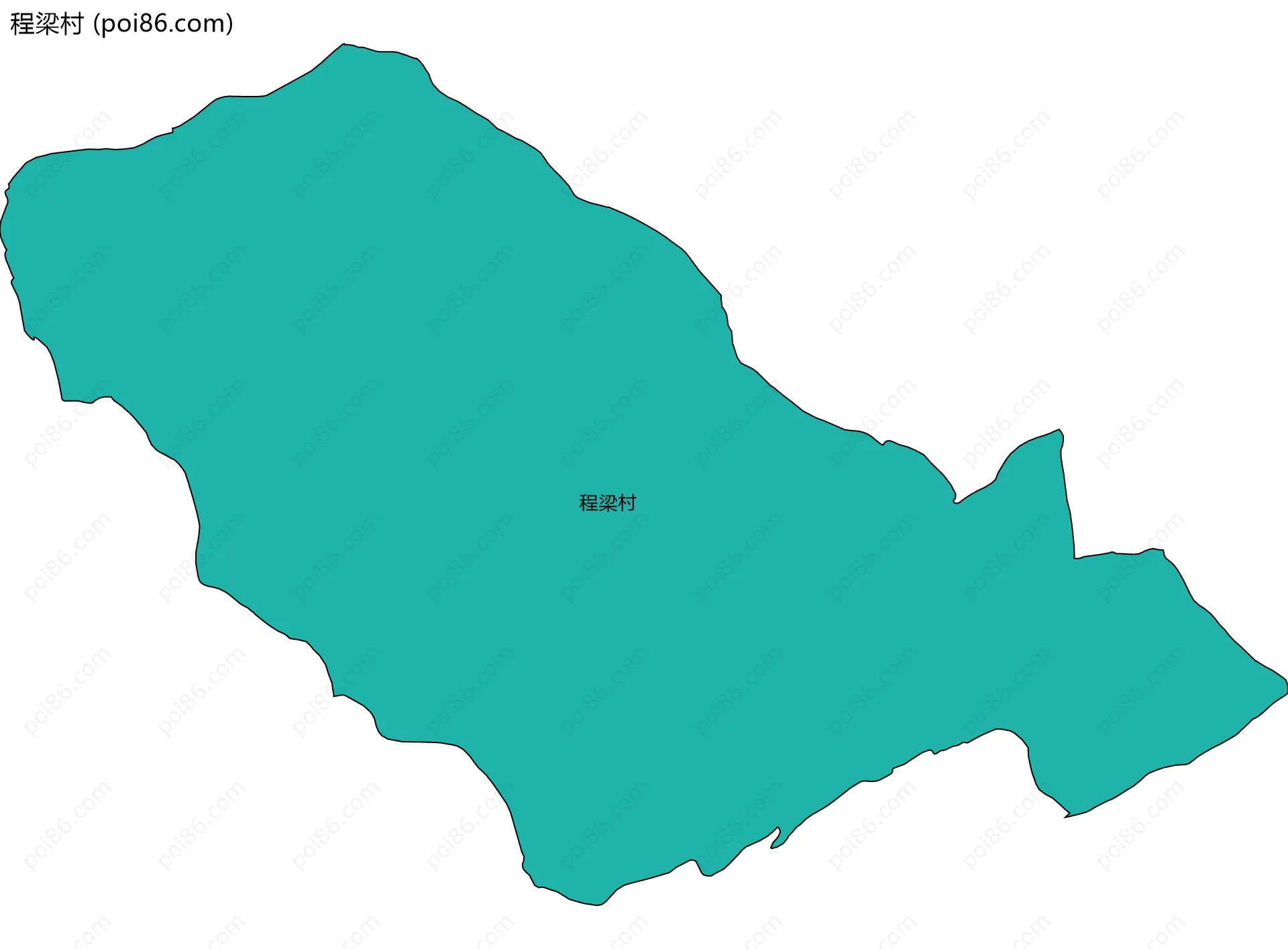 程梁村边界地图