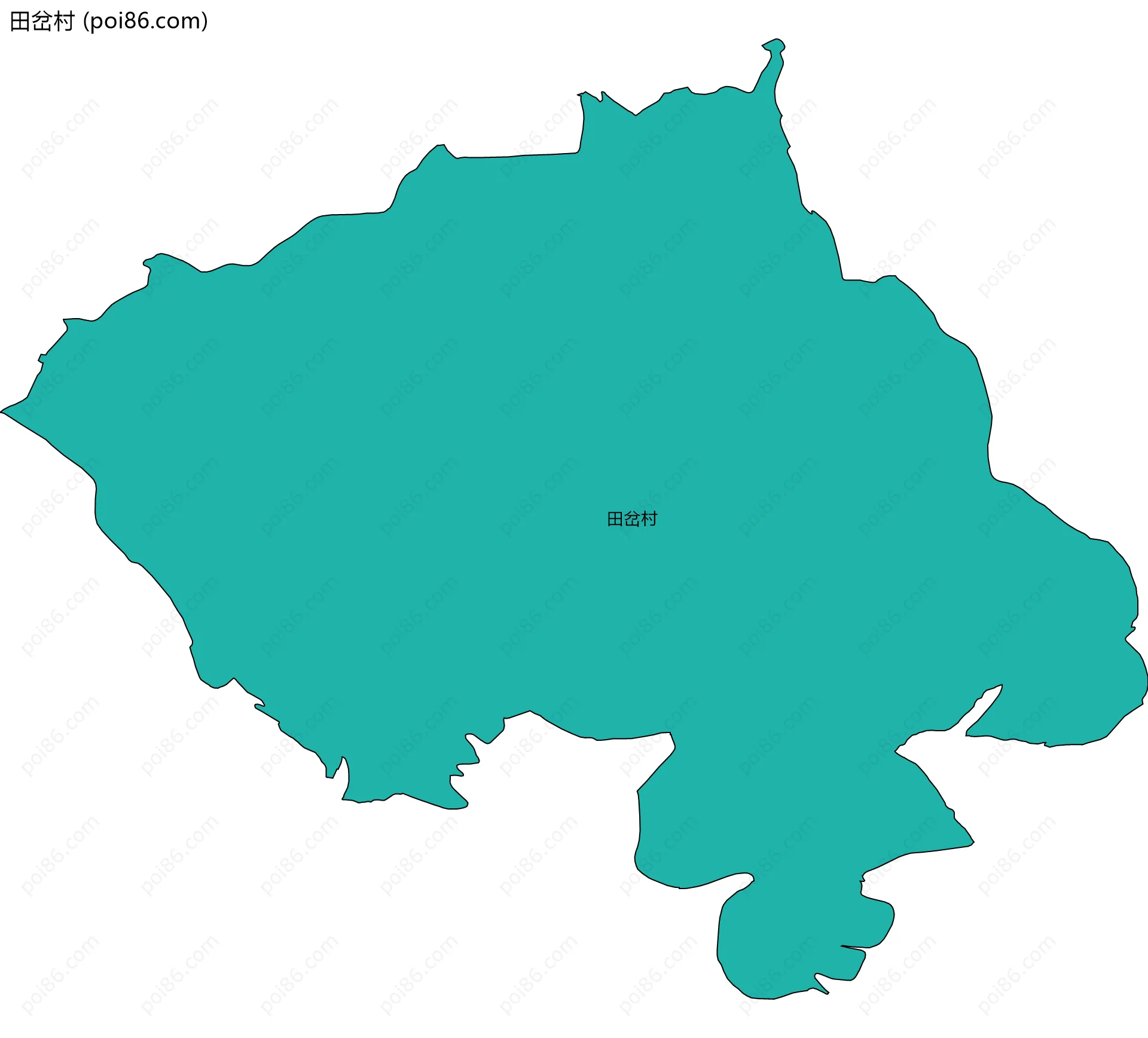 田岔村边界地图