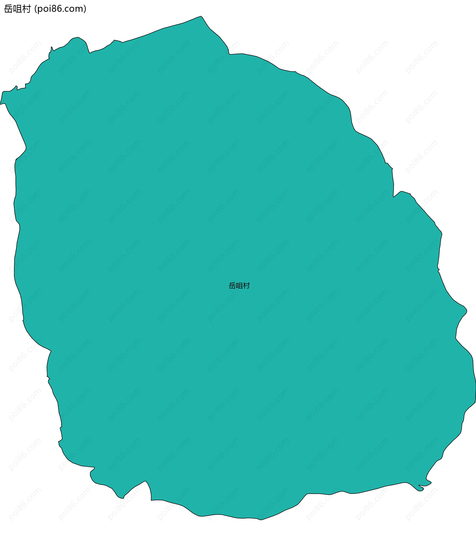 岳咀村边界地图