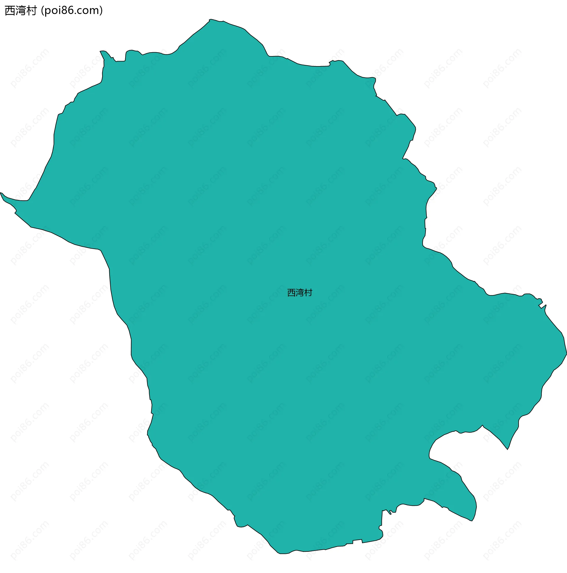 西湾村边界地图