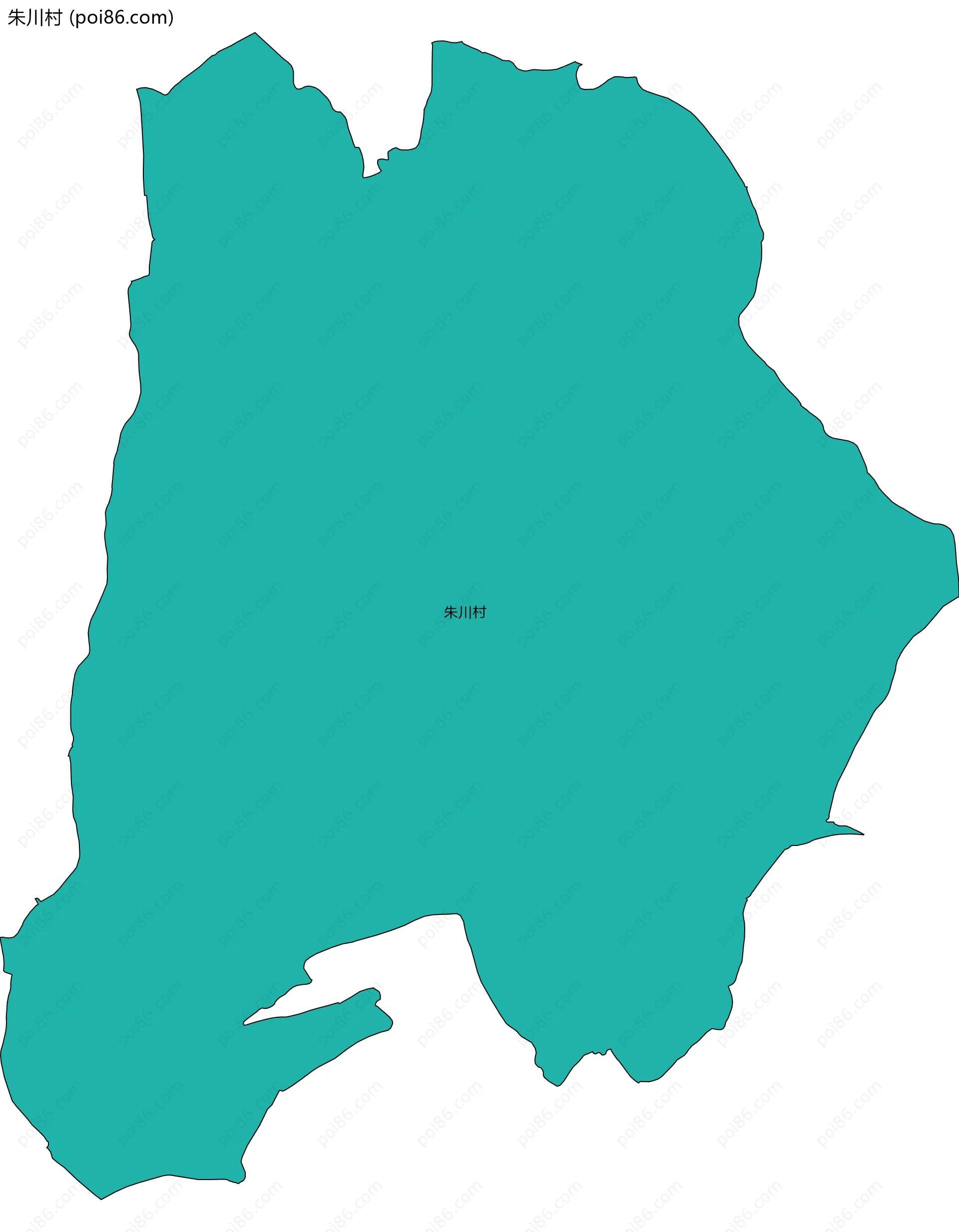 朱川村边界地图