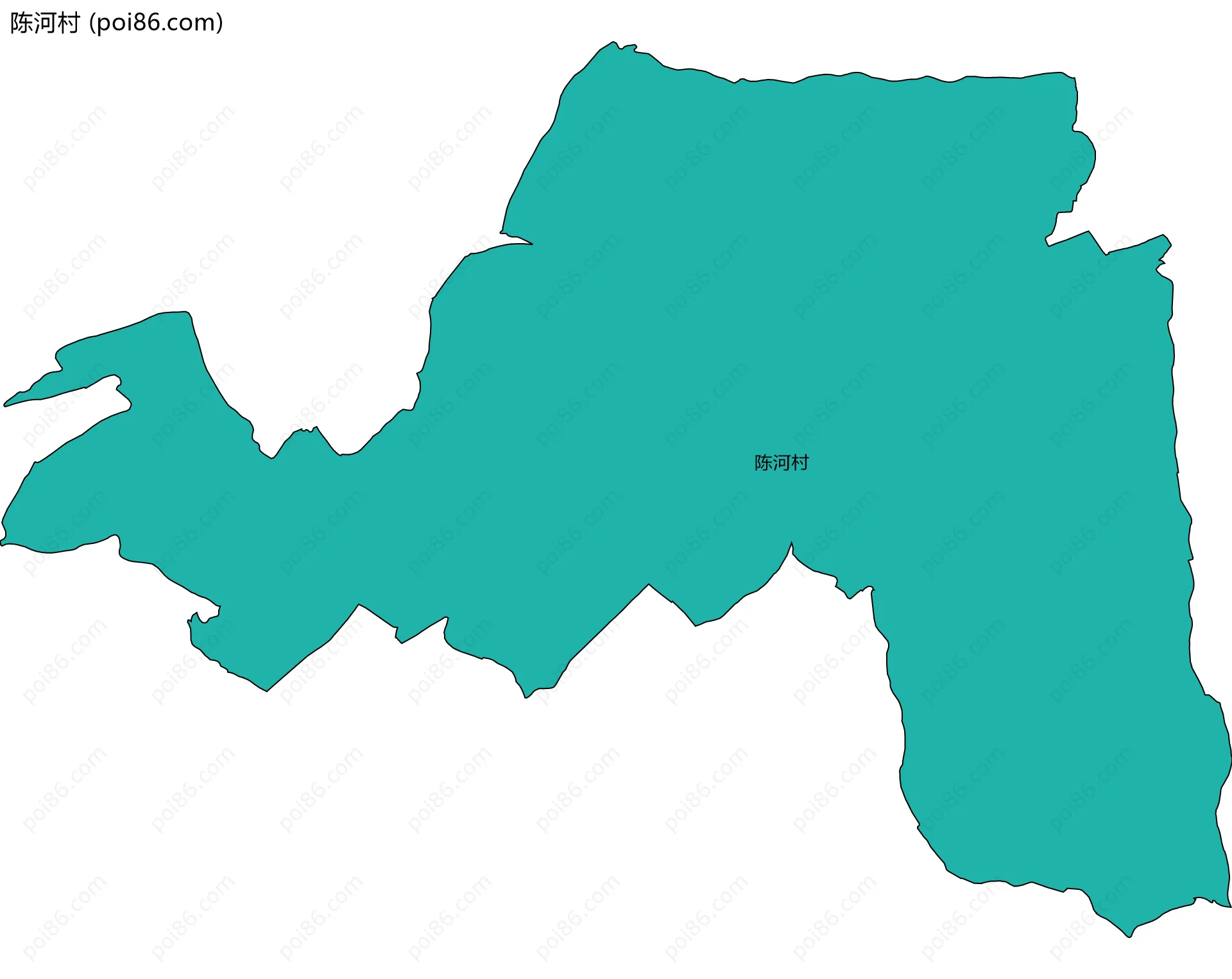 陈河村边界地图
