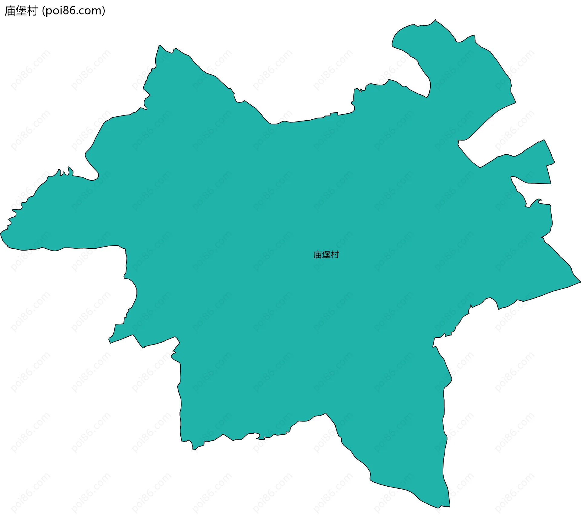 庙堡村边界地图