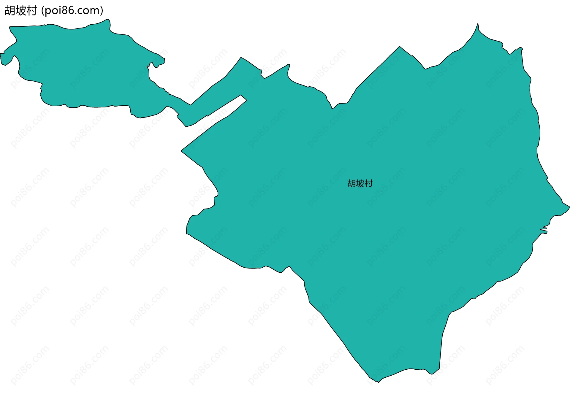 胡坡村边界地图