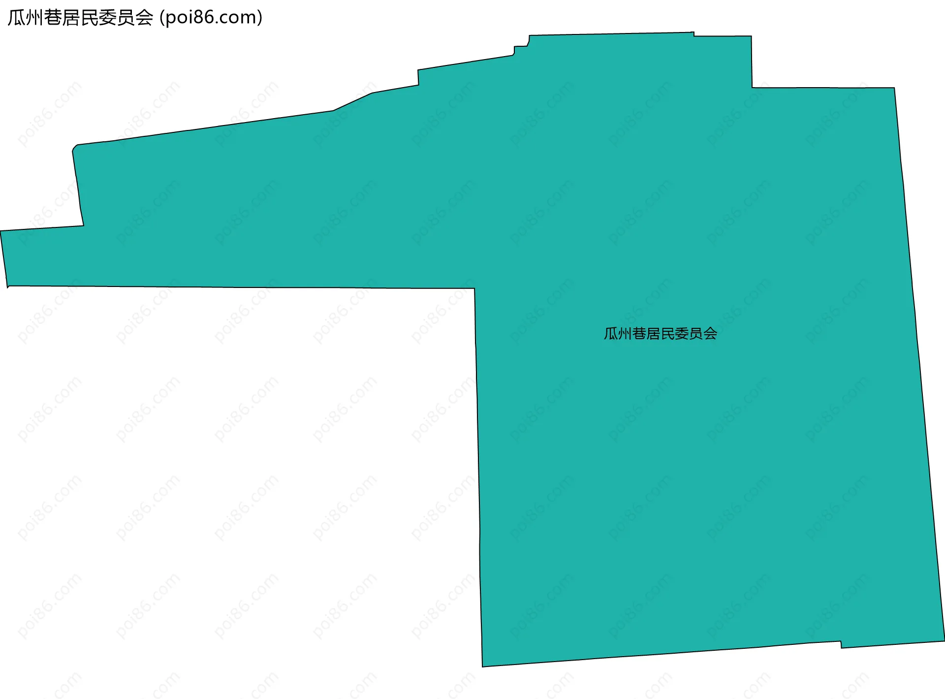 瓜州巷居民委员会边界地图