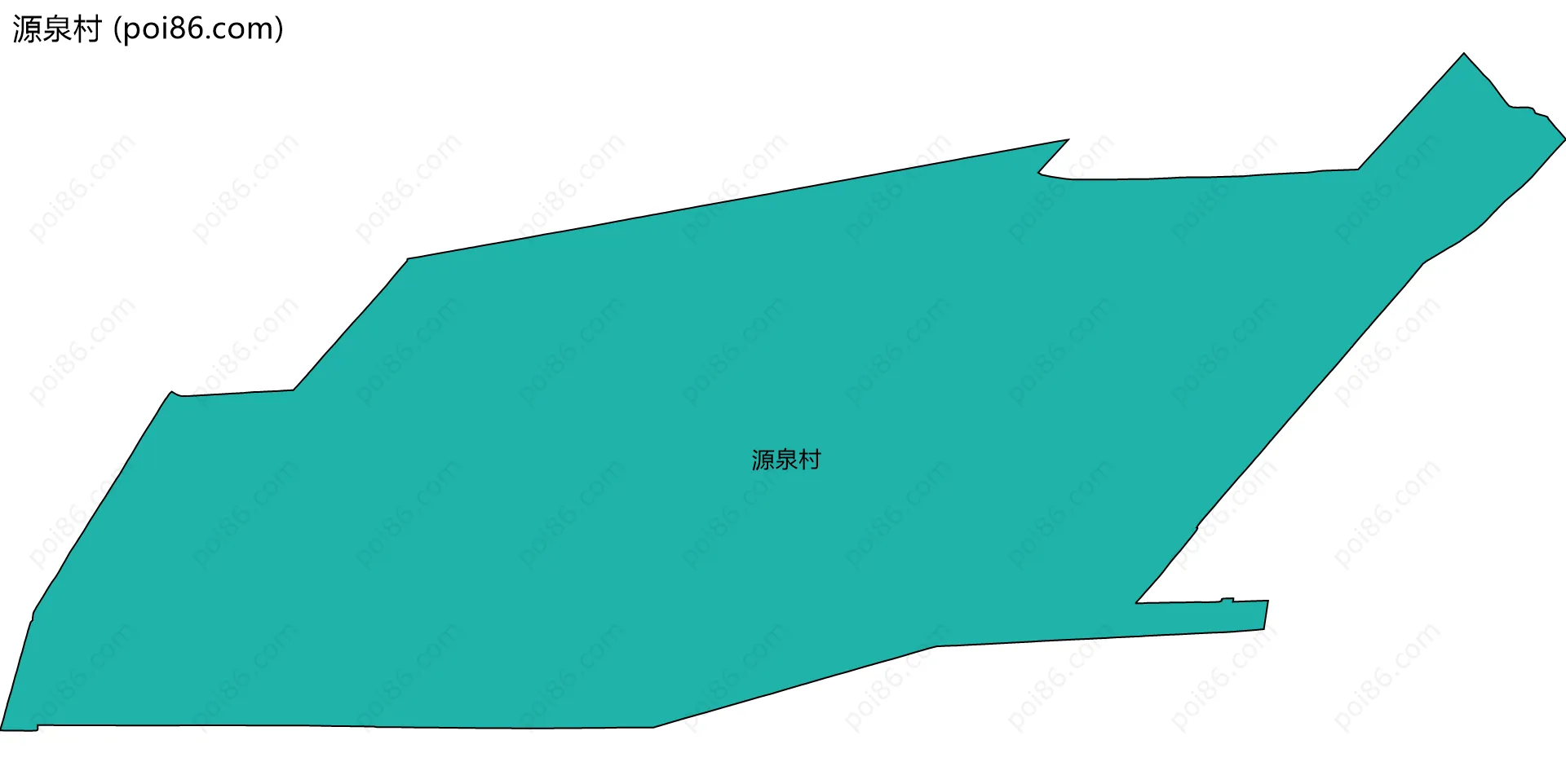 源泉村边界地图