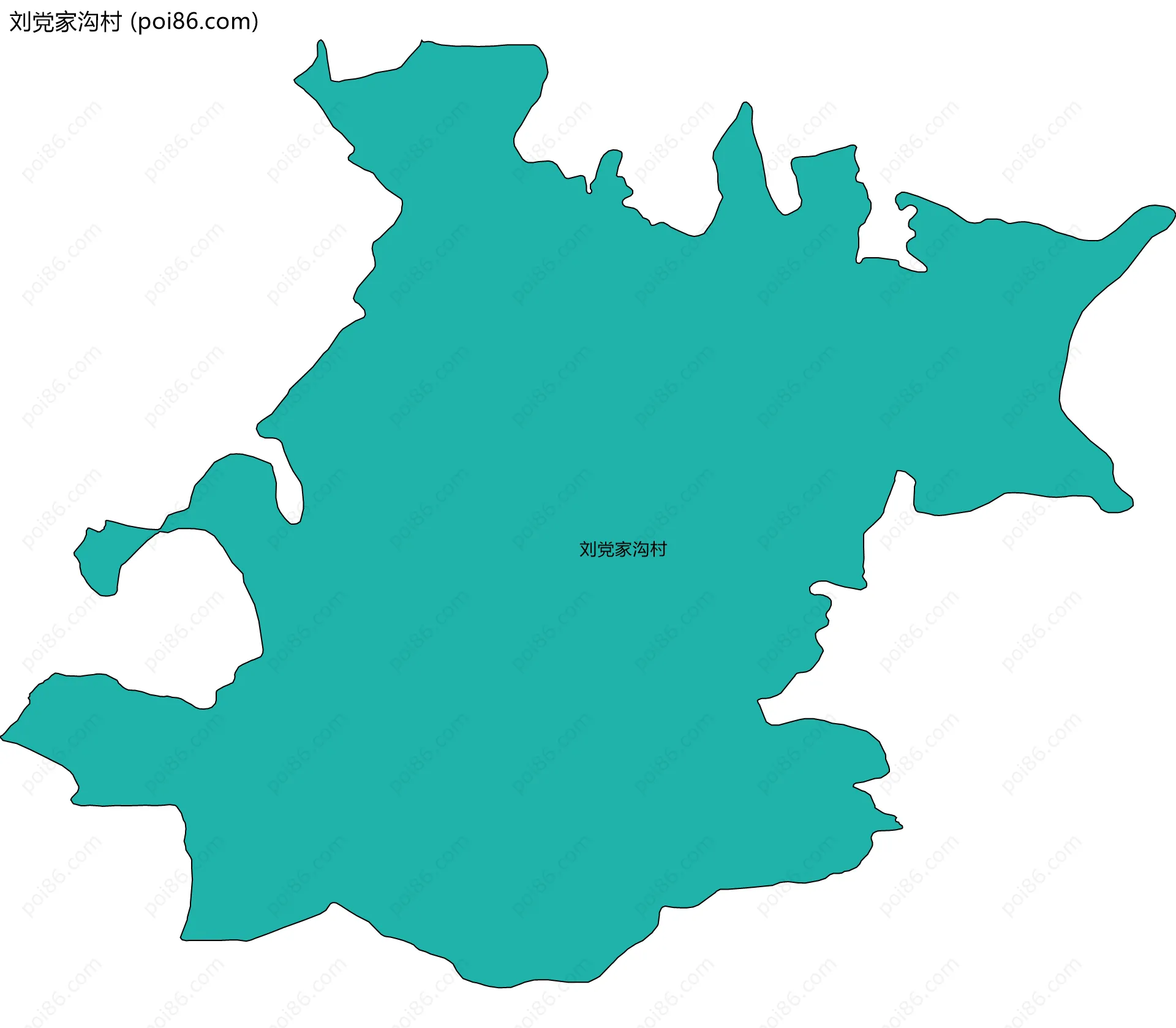 刘党家沟村边界地图