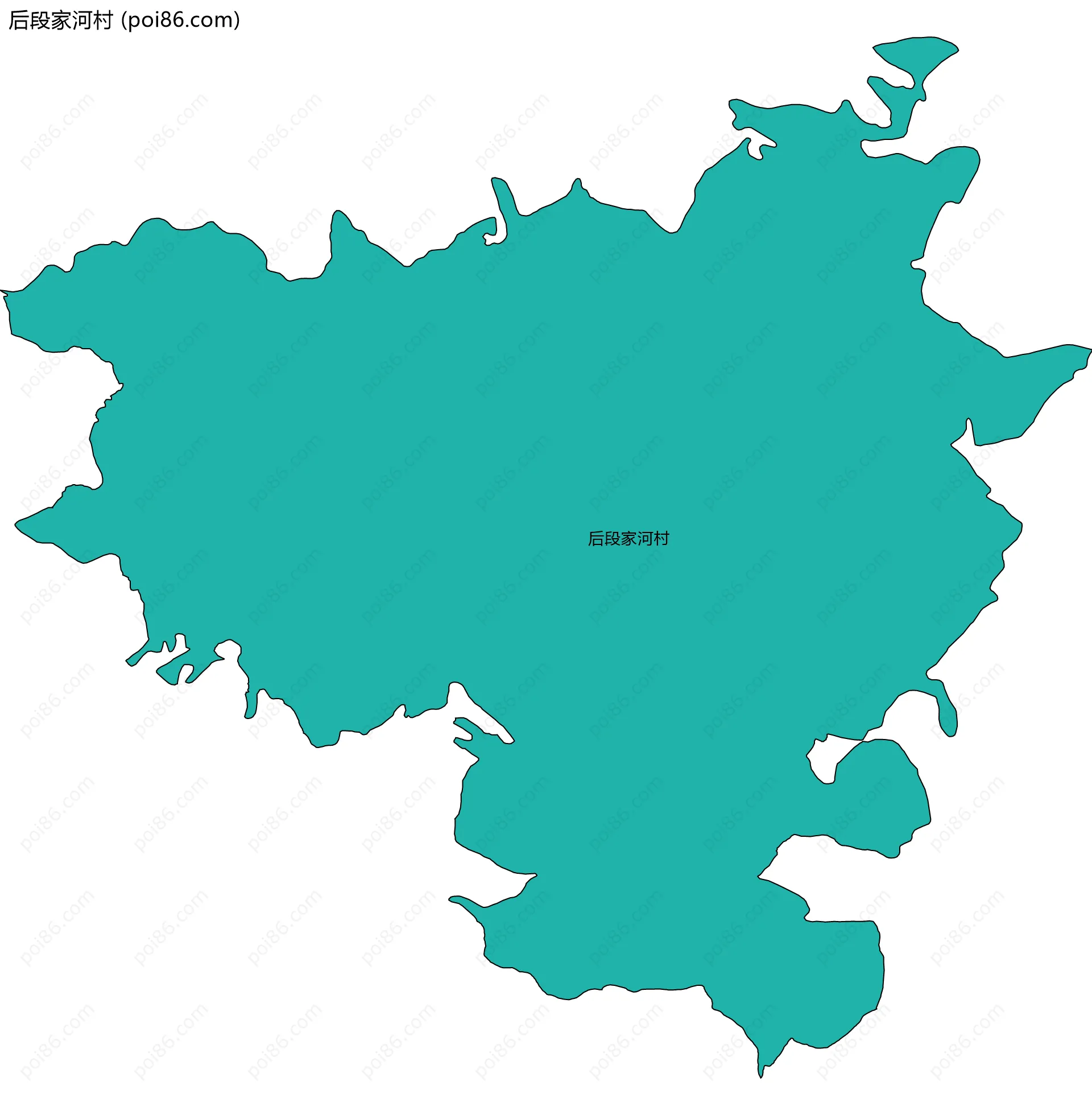 后段家河村边界地图