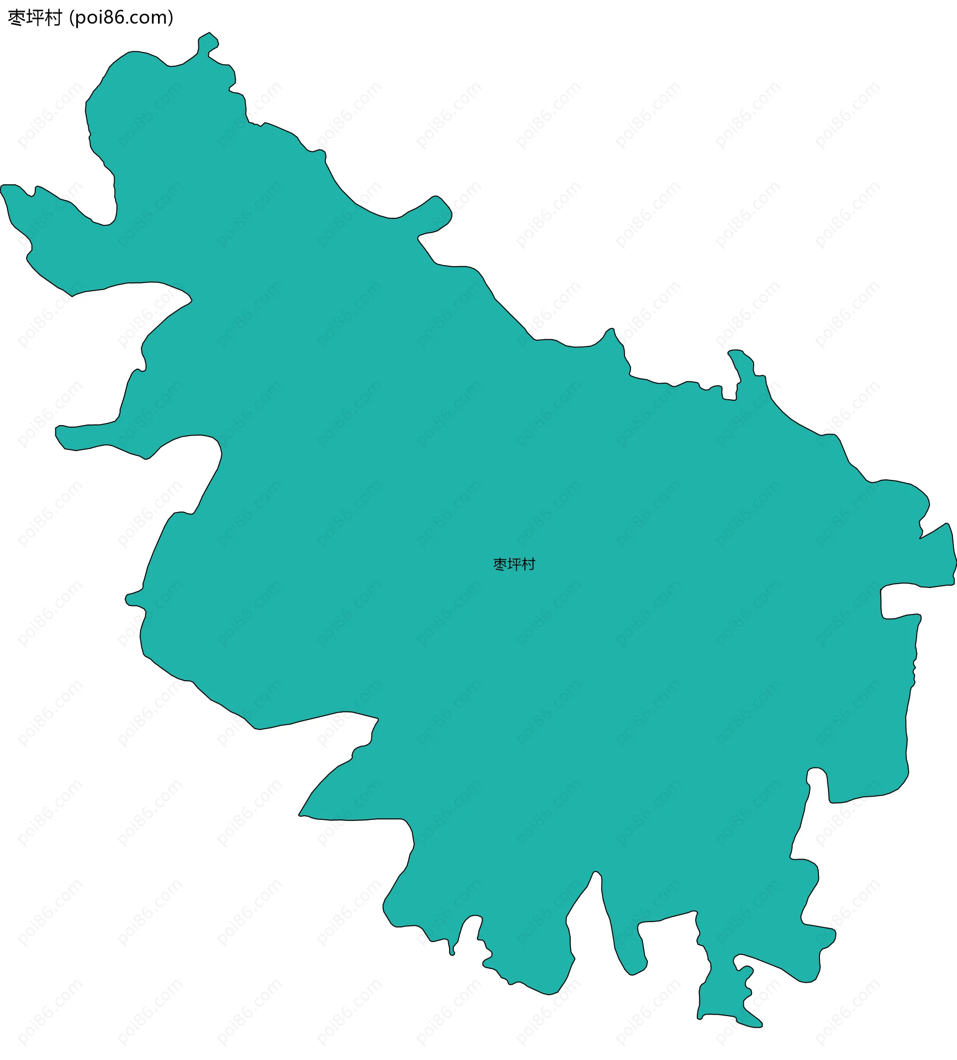 枣坪村边界地图