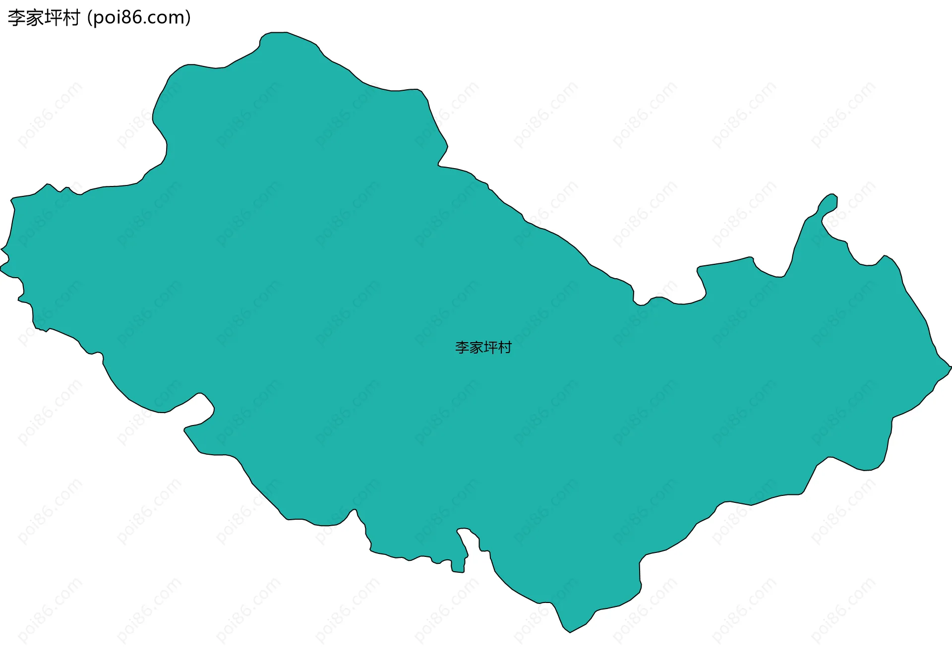 李家坪村边界地图