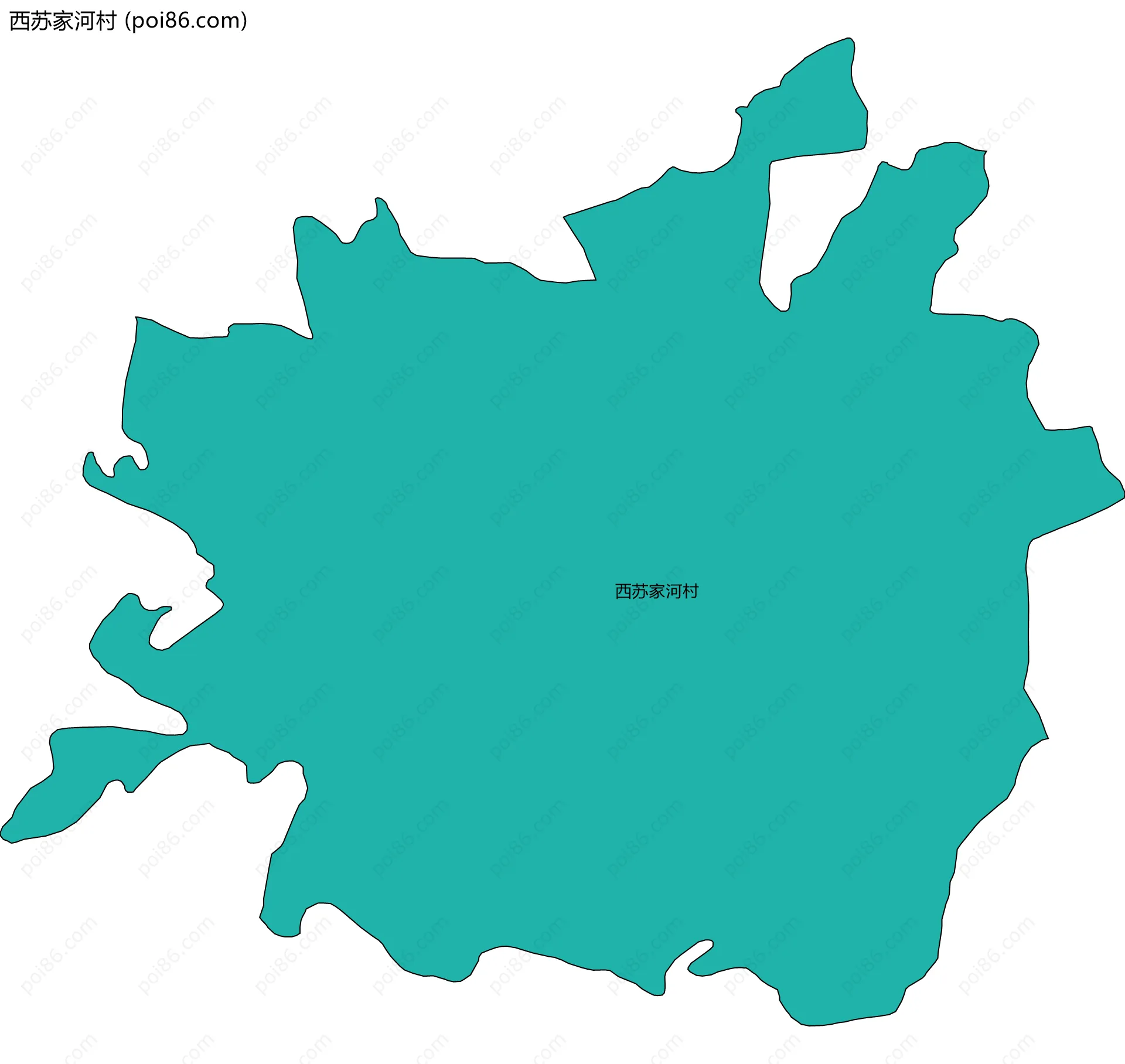 西苏家河村边界地图