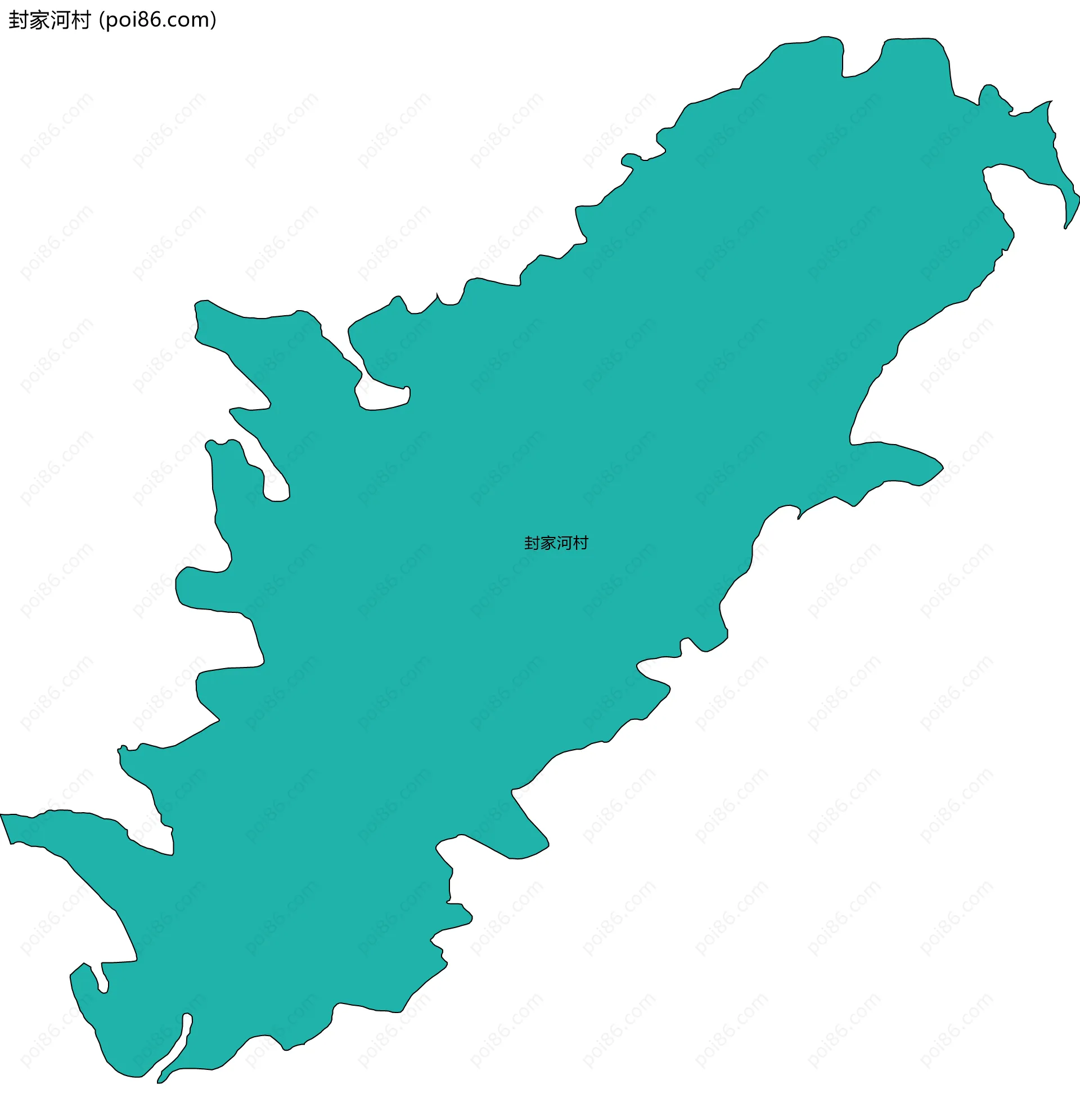 封家河村边界地图