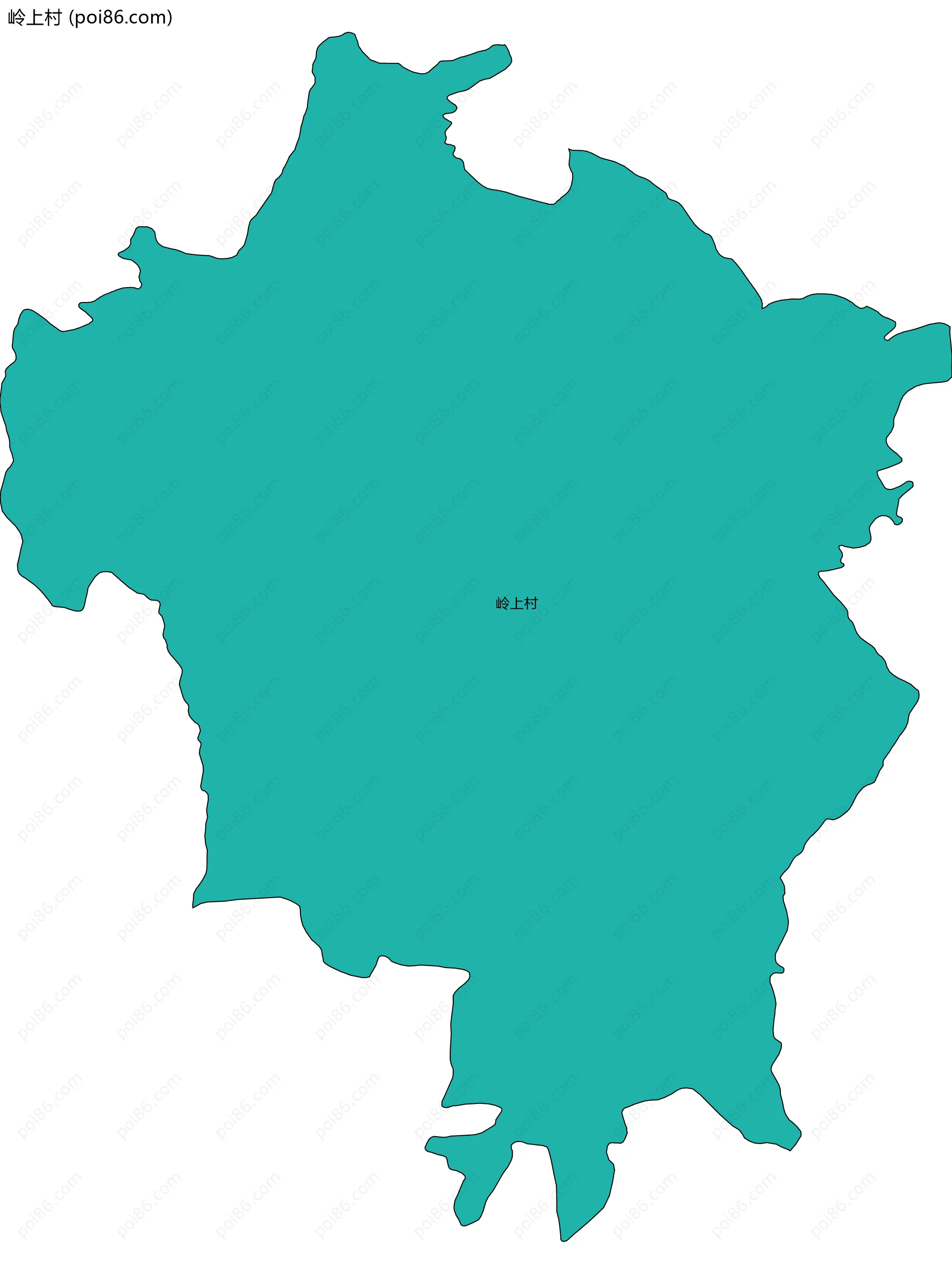 岭上村边界地图