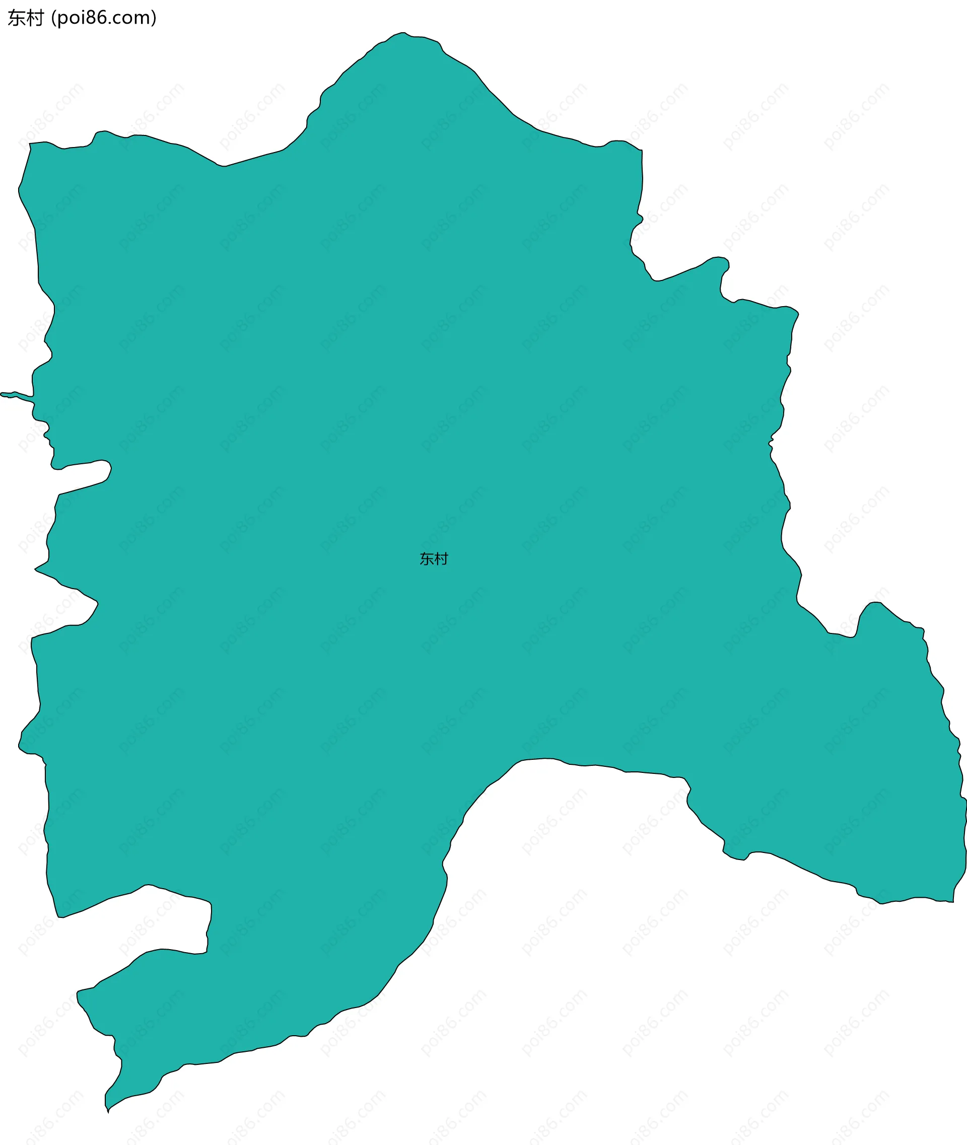 东村边界地图