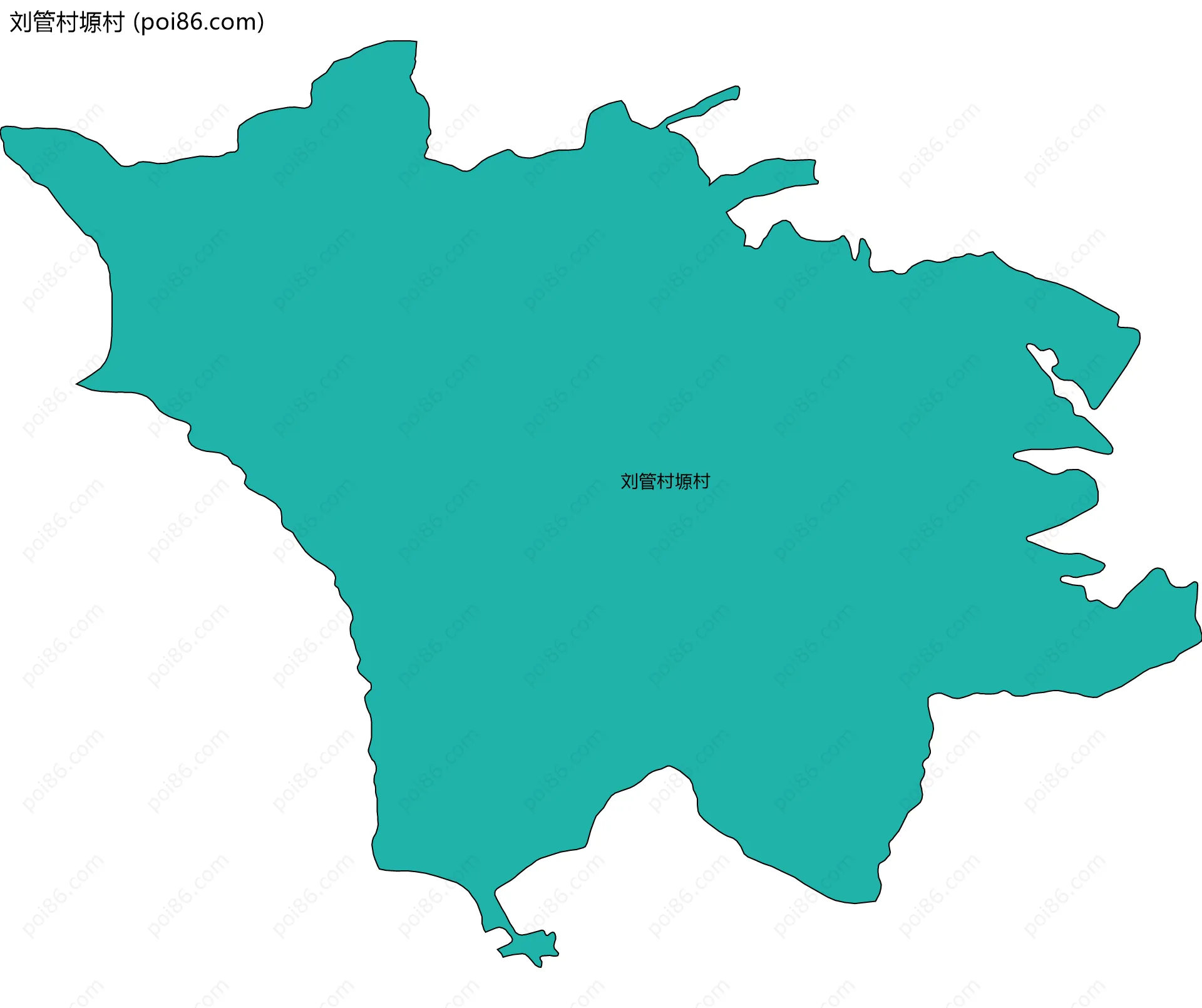 刘管村塬村边界地图