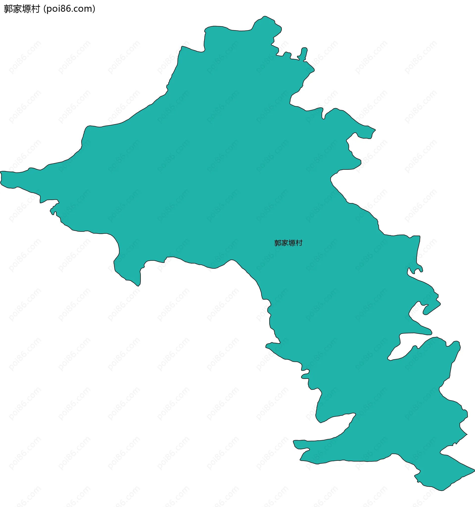 郭家塬村边界地图