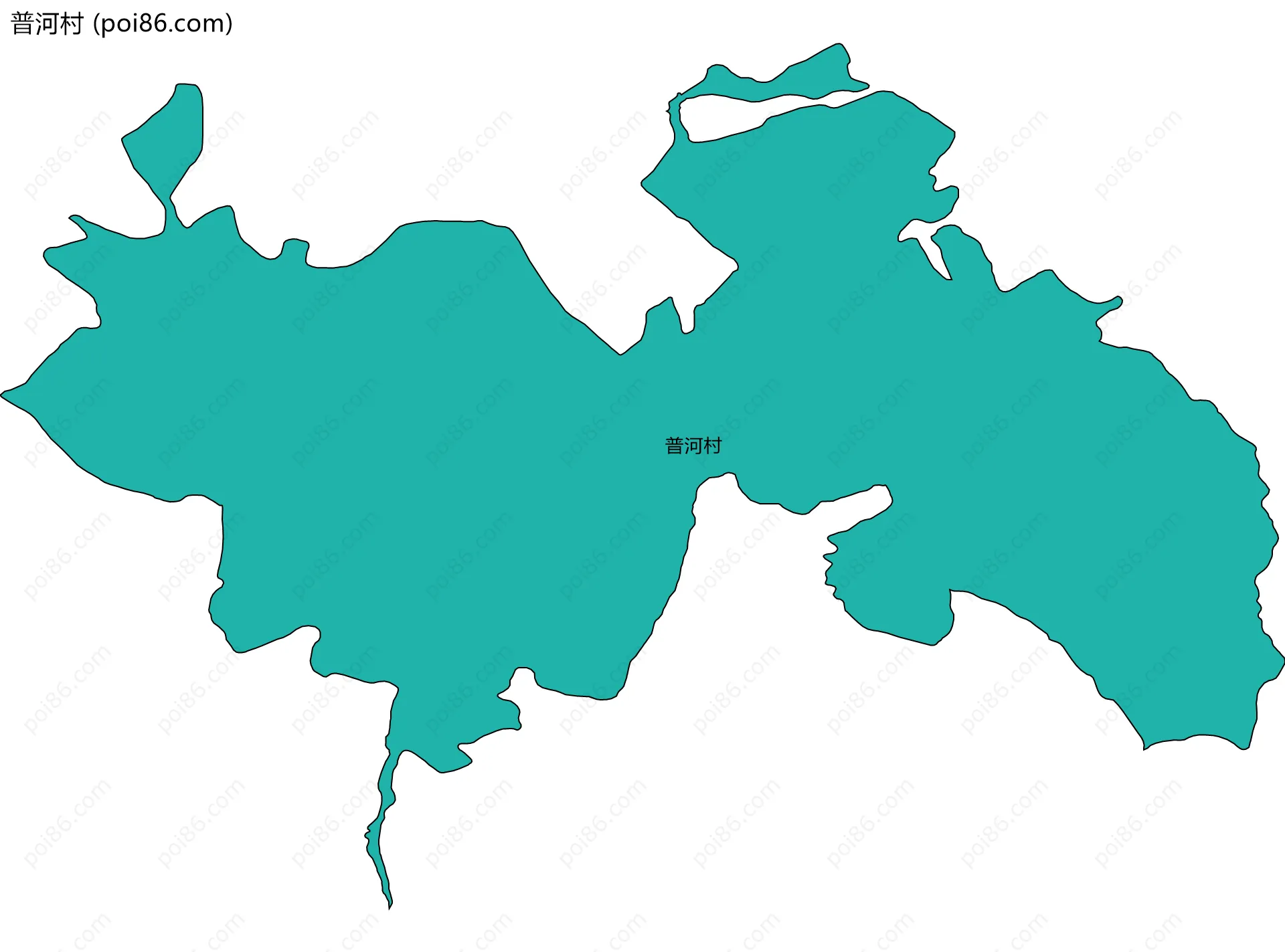 普河村边界地图