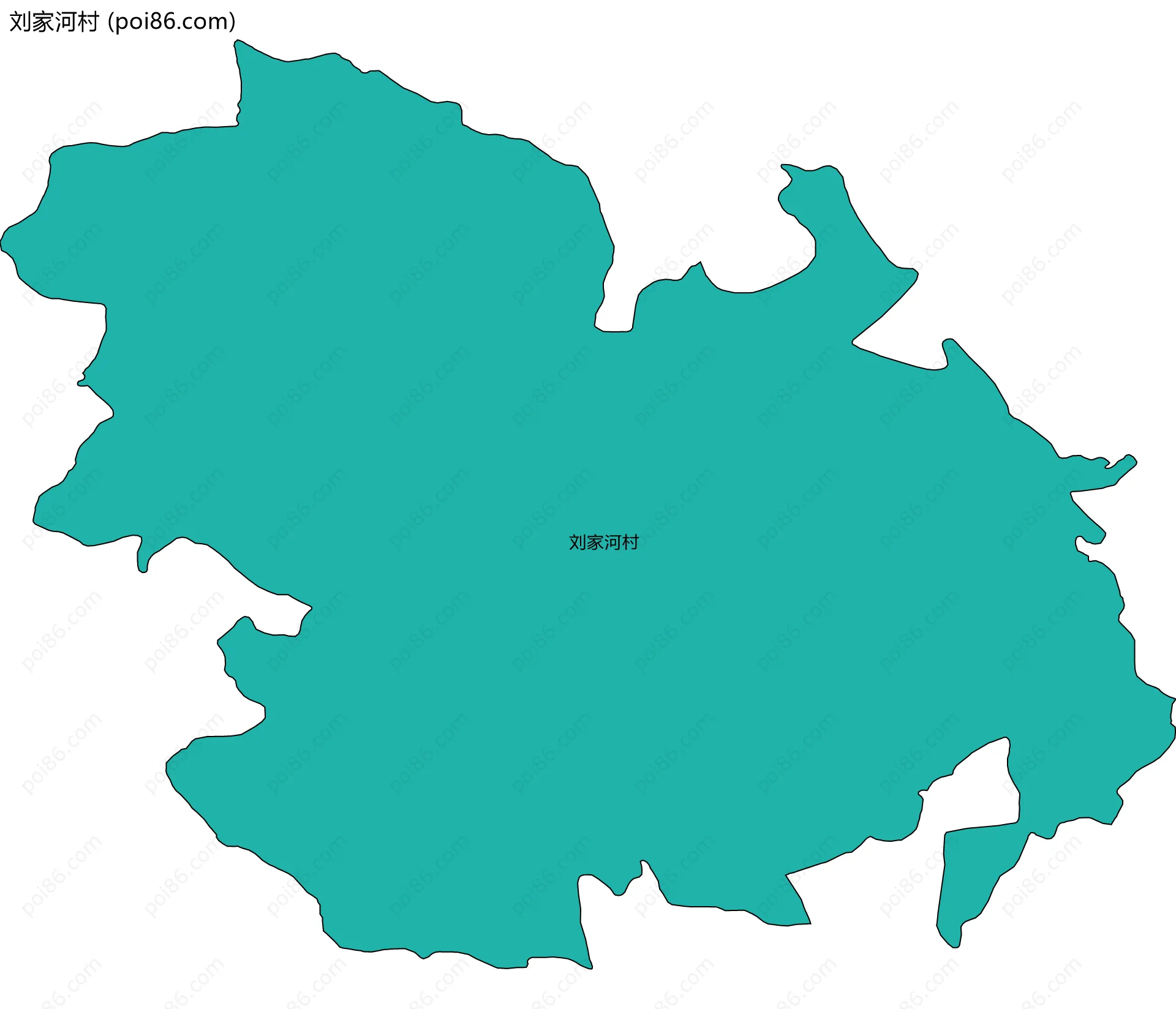 刘家河村边界地图