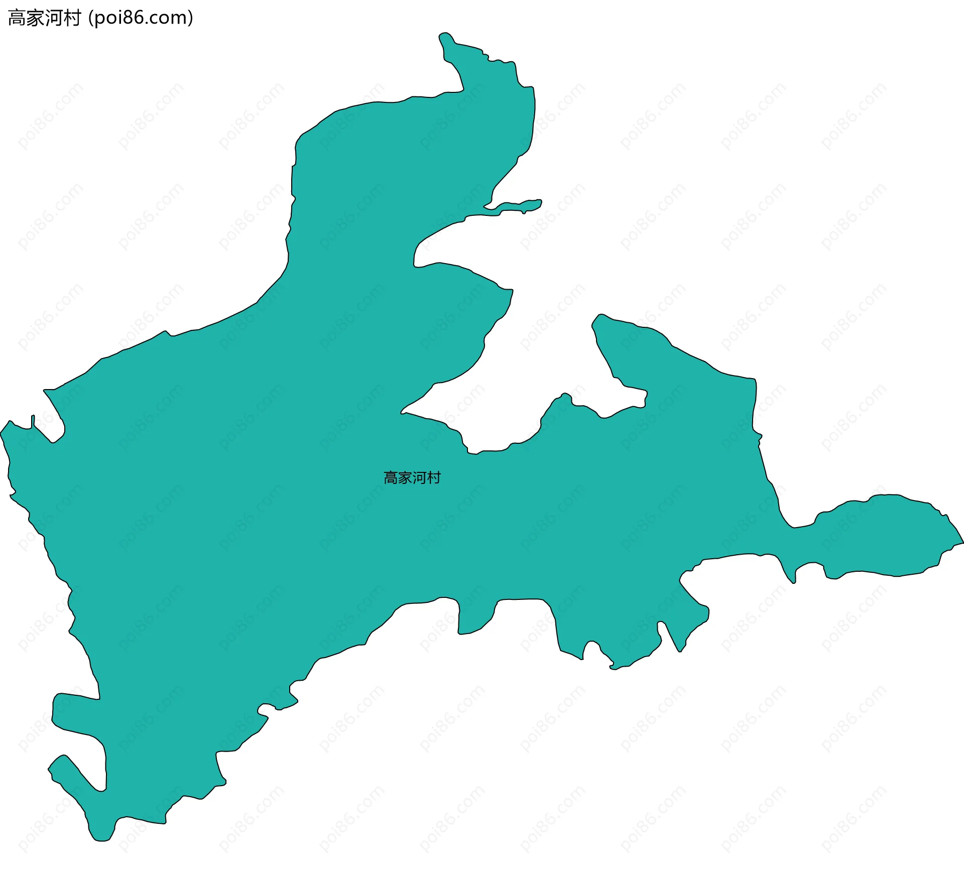 高家河村边界地图