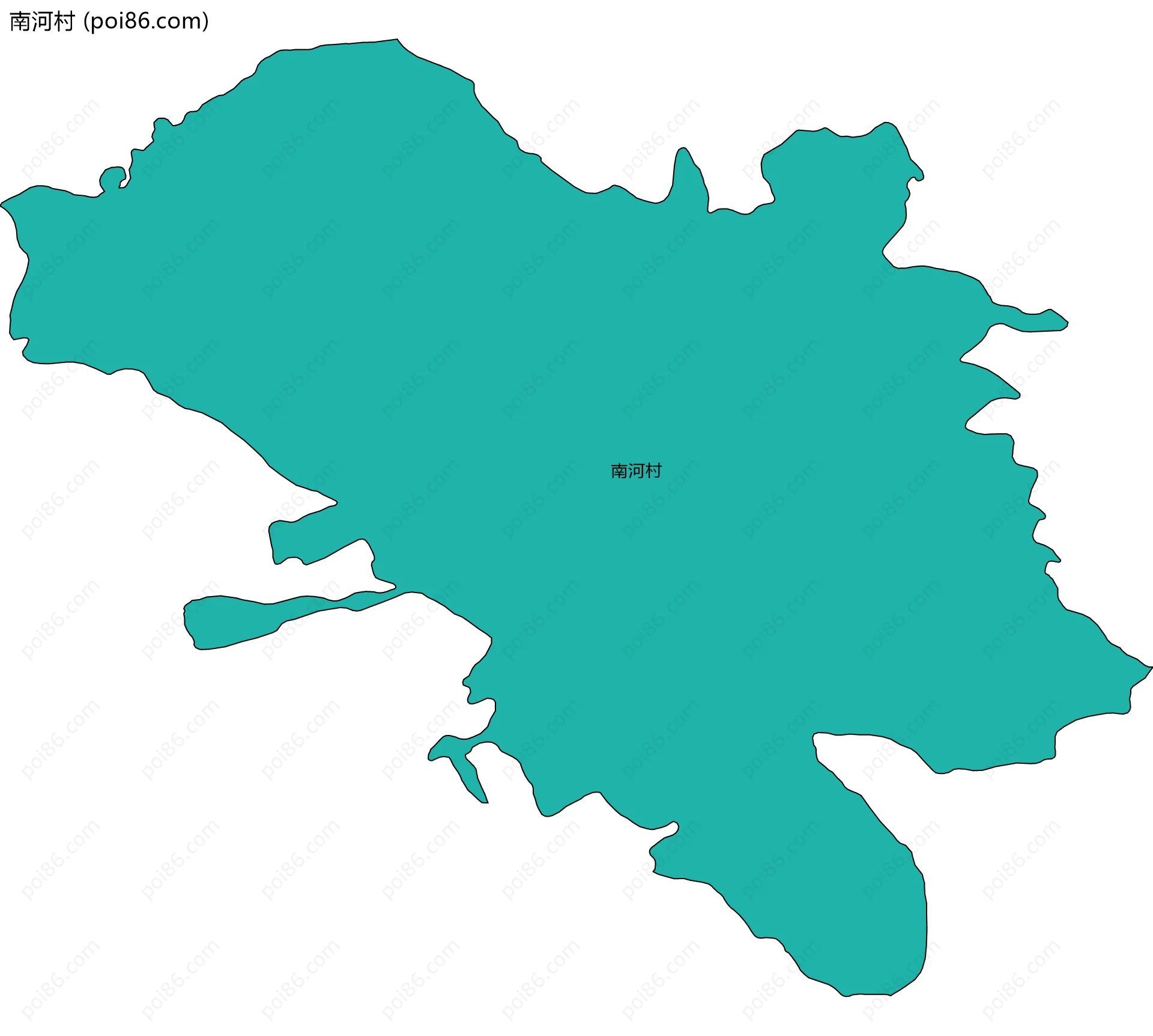 南河村边界地图