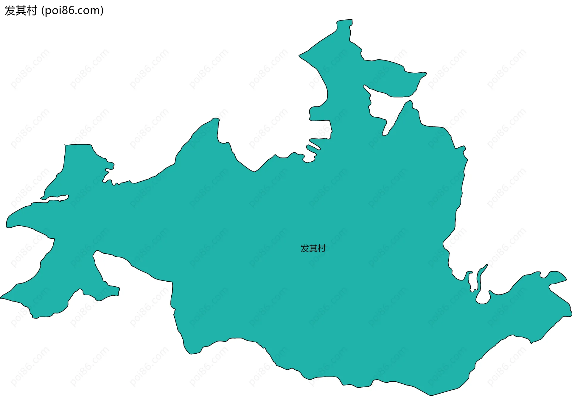 发其村边界地图