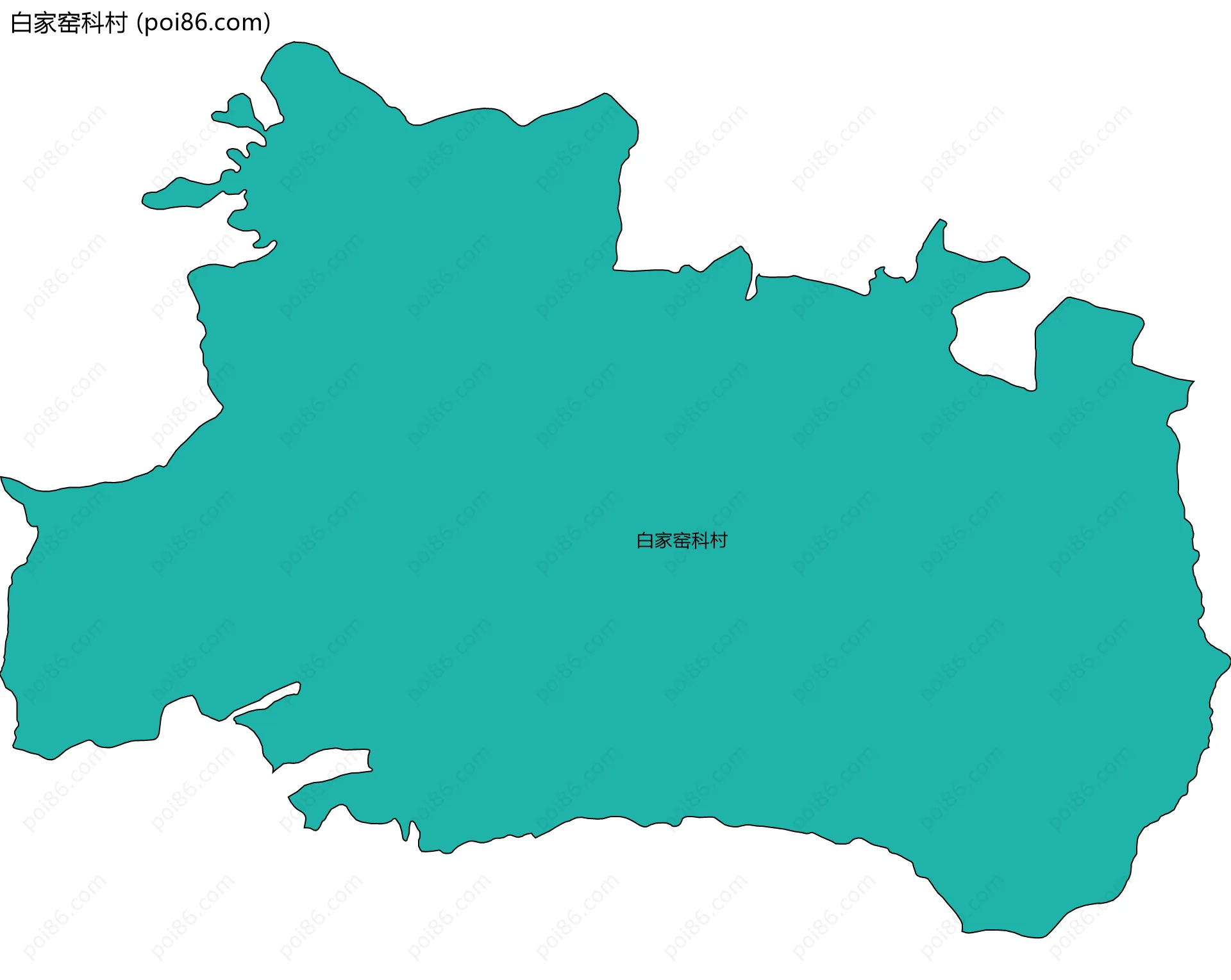 白家窑科村边界地图