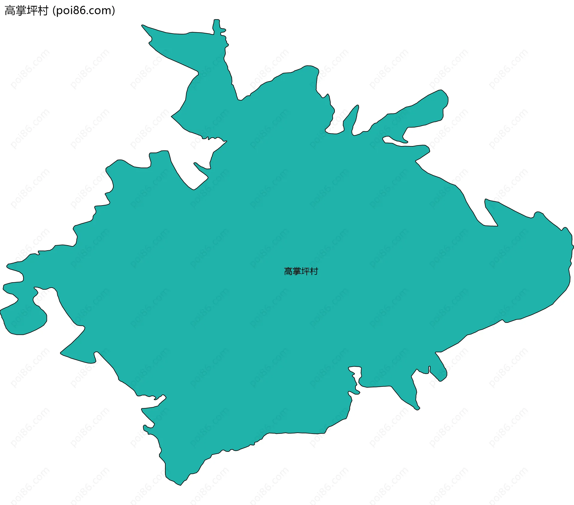 高掌坪村边界地图