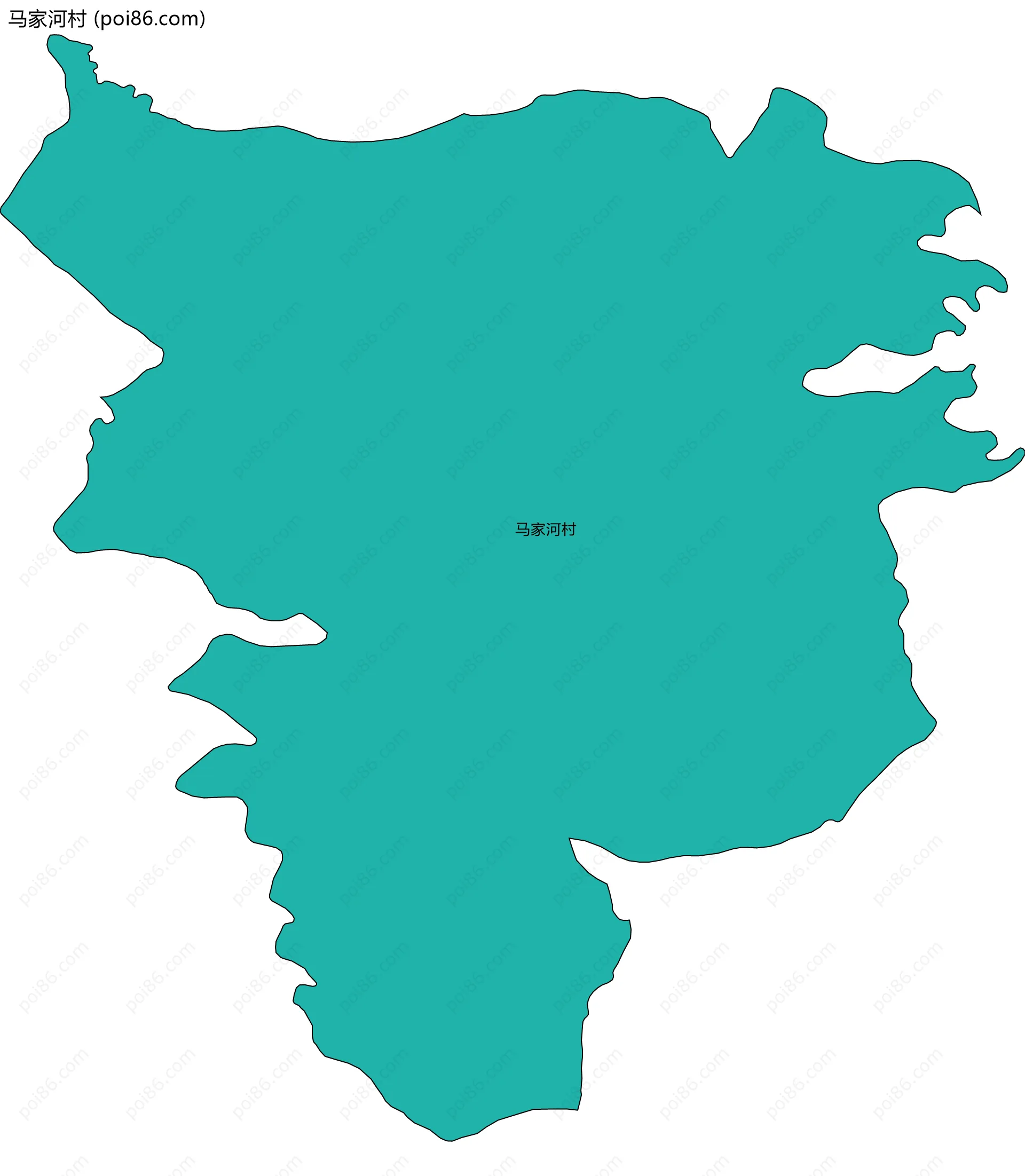 马家河村边界地图