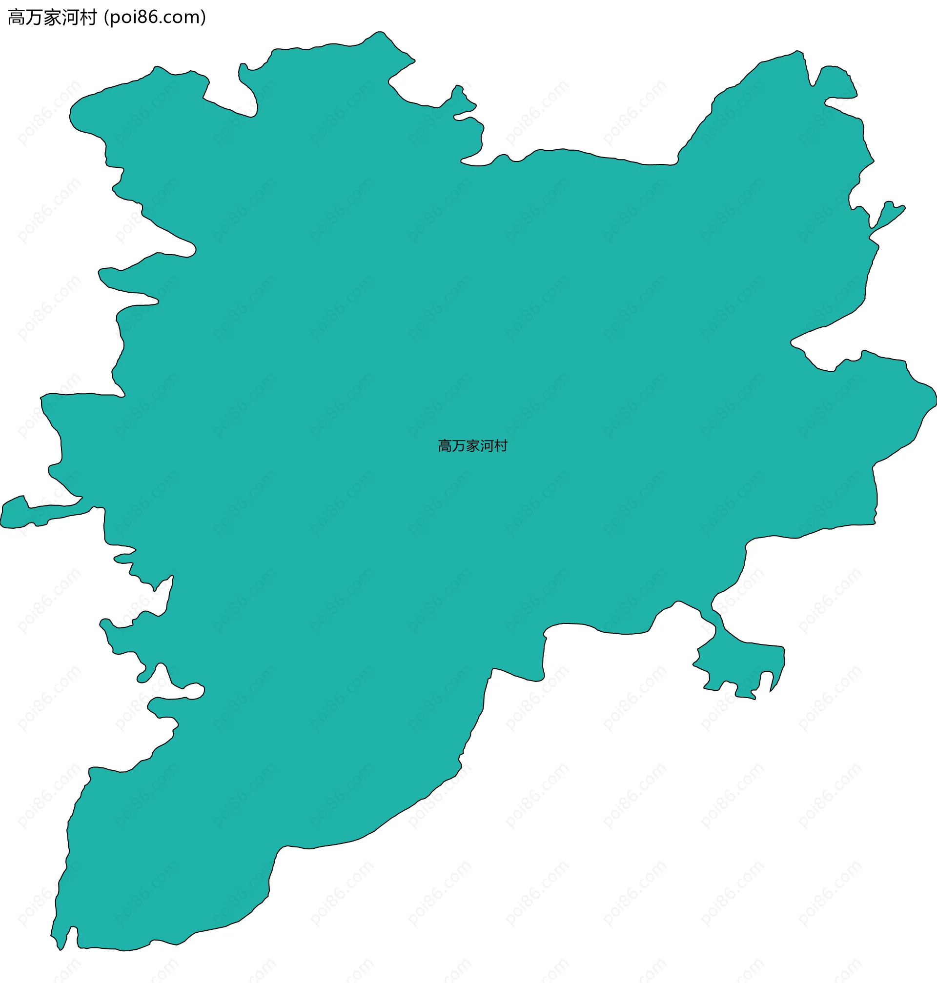 高万家河村边界地图