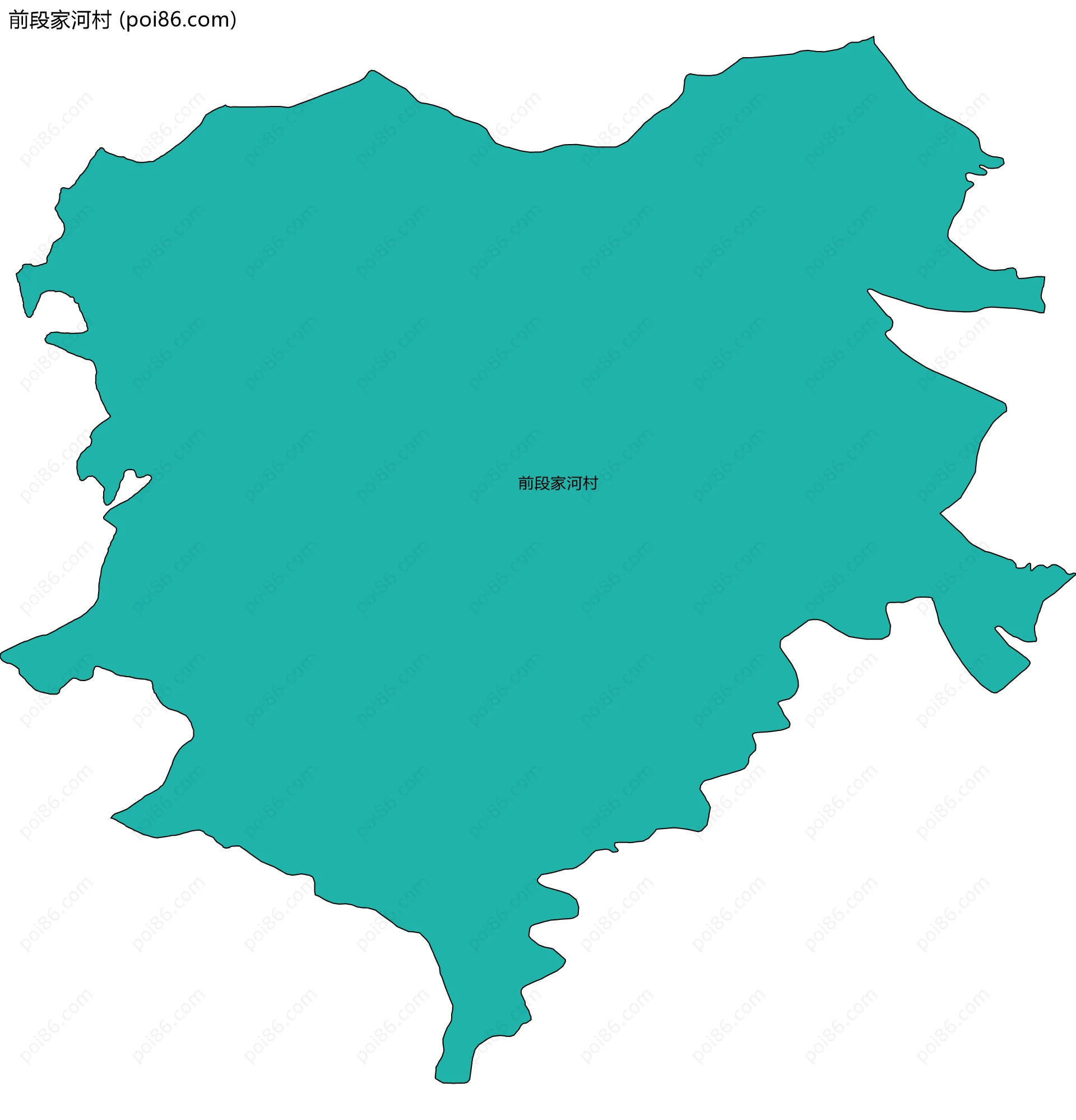 前段家河村边界地图