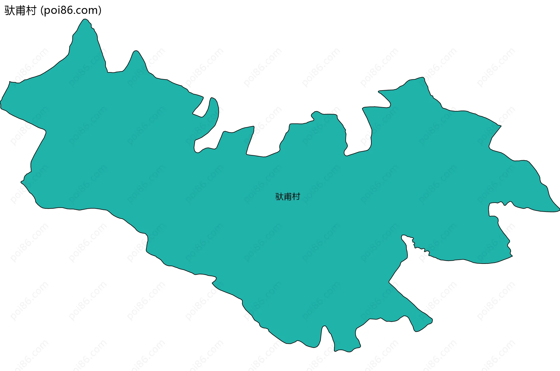驮甫村边界地图