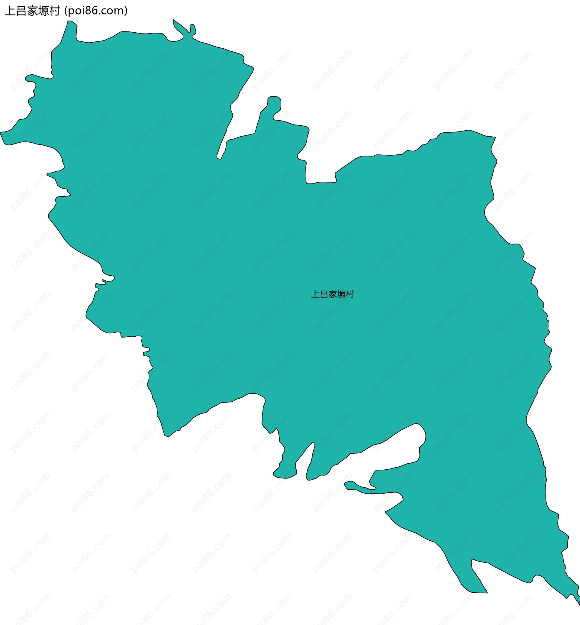 上吕家塬村边界地图