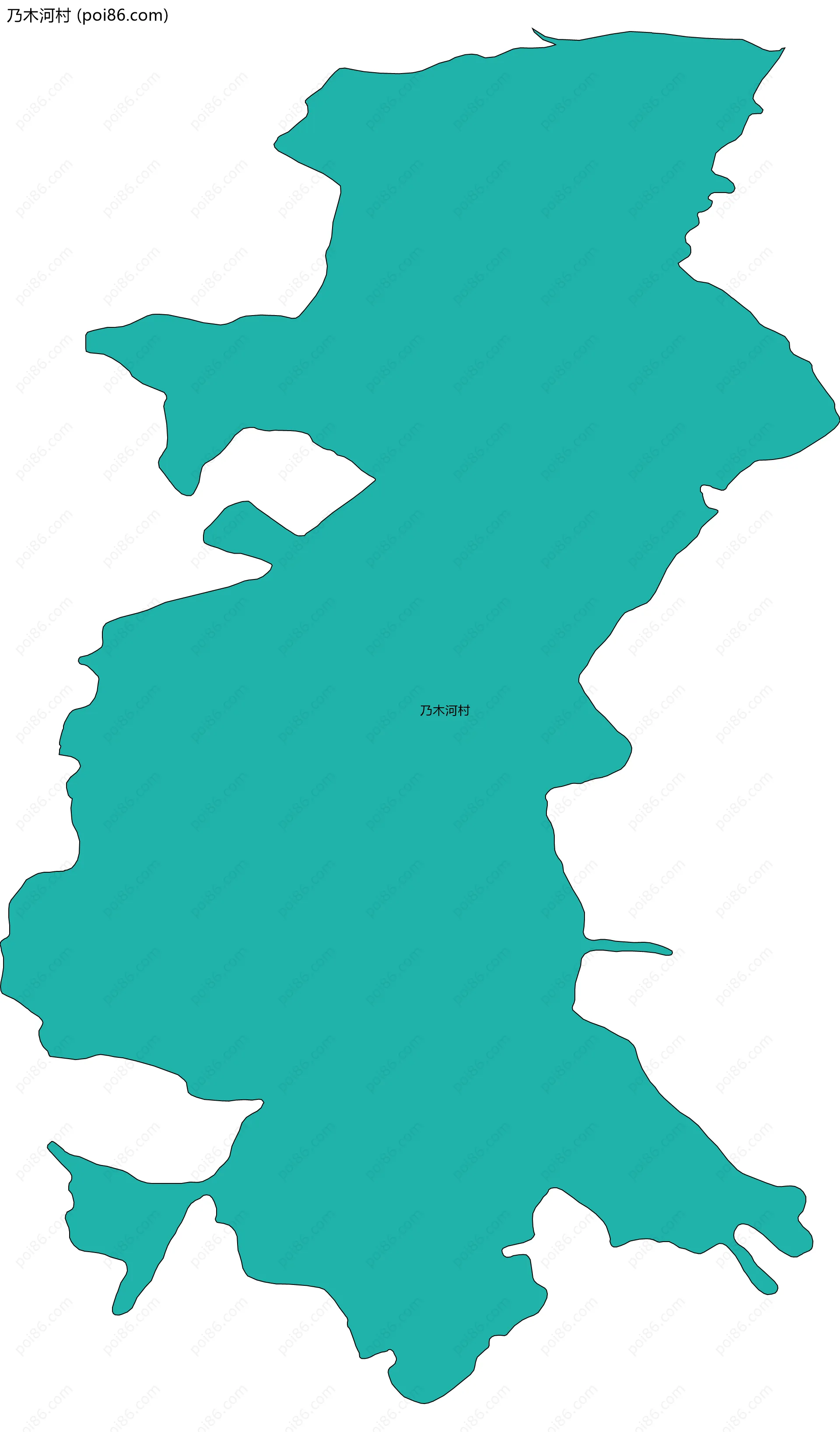 乃木河村边界地图