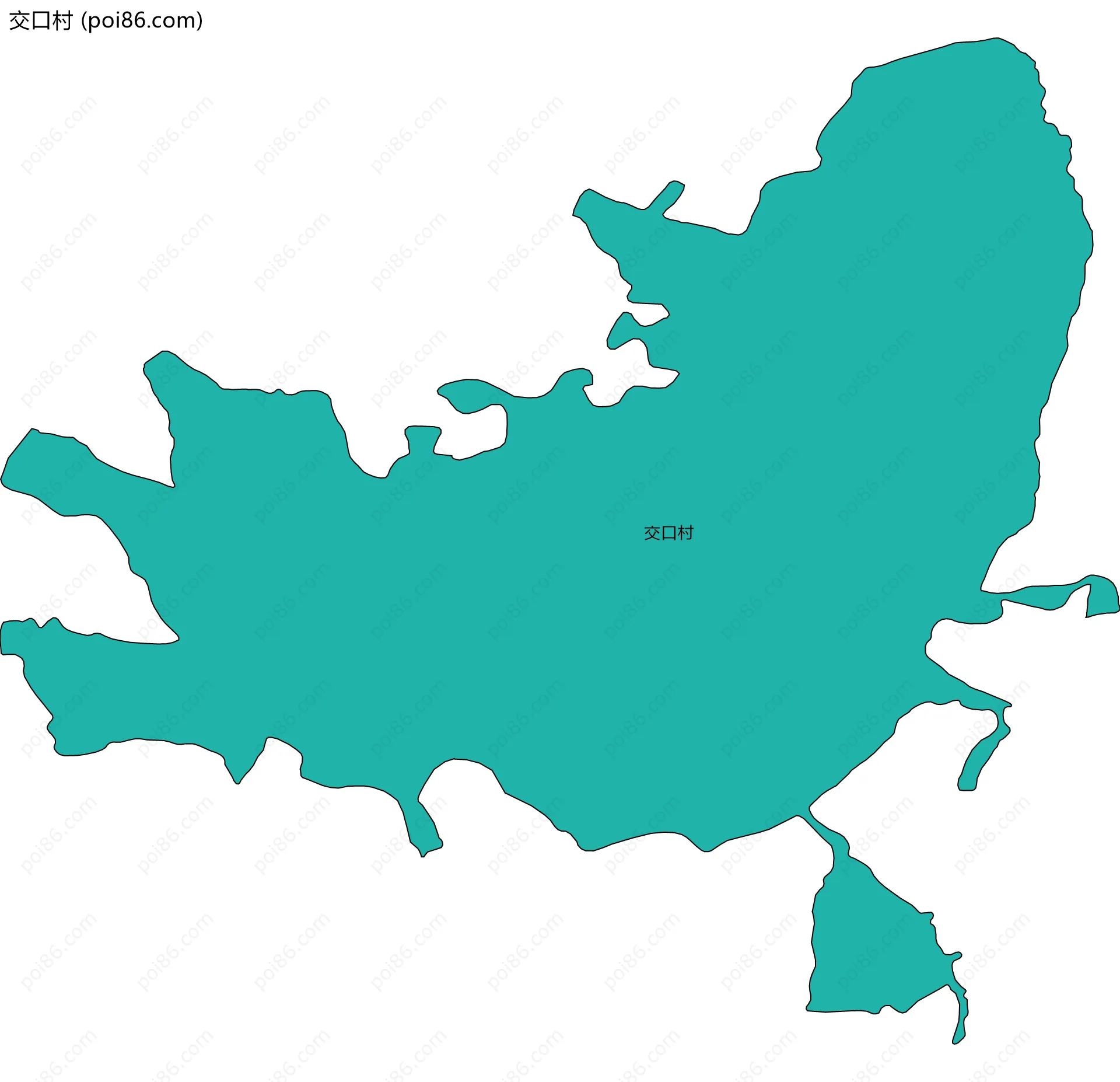 交口村边界地图