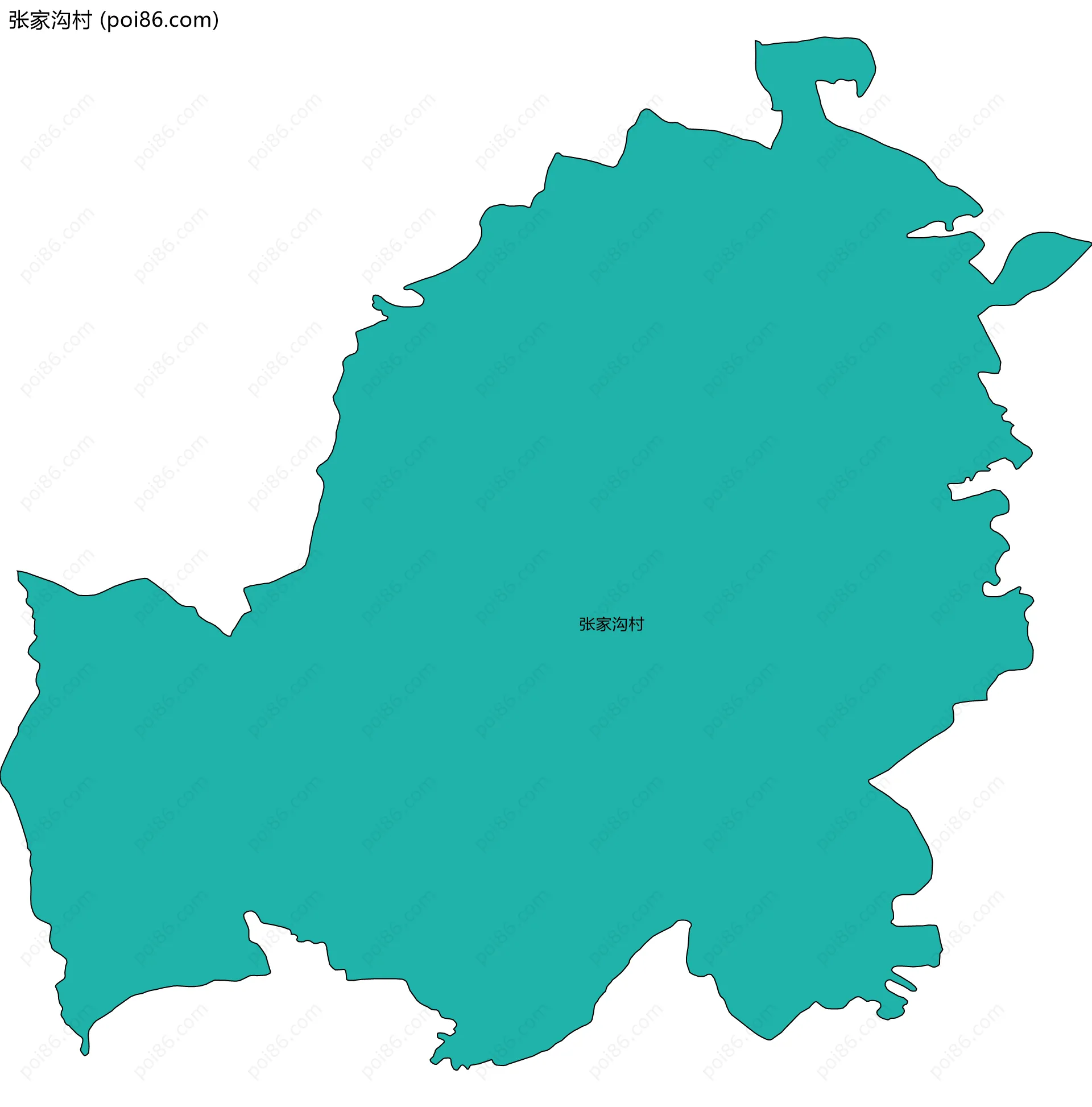 张家沟村边界地图