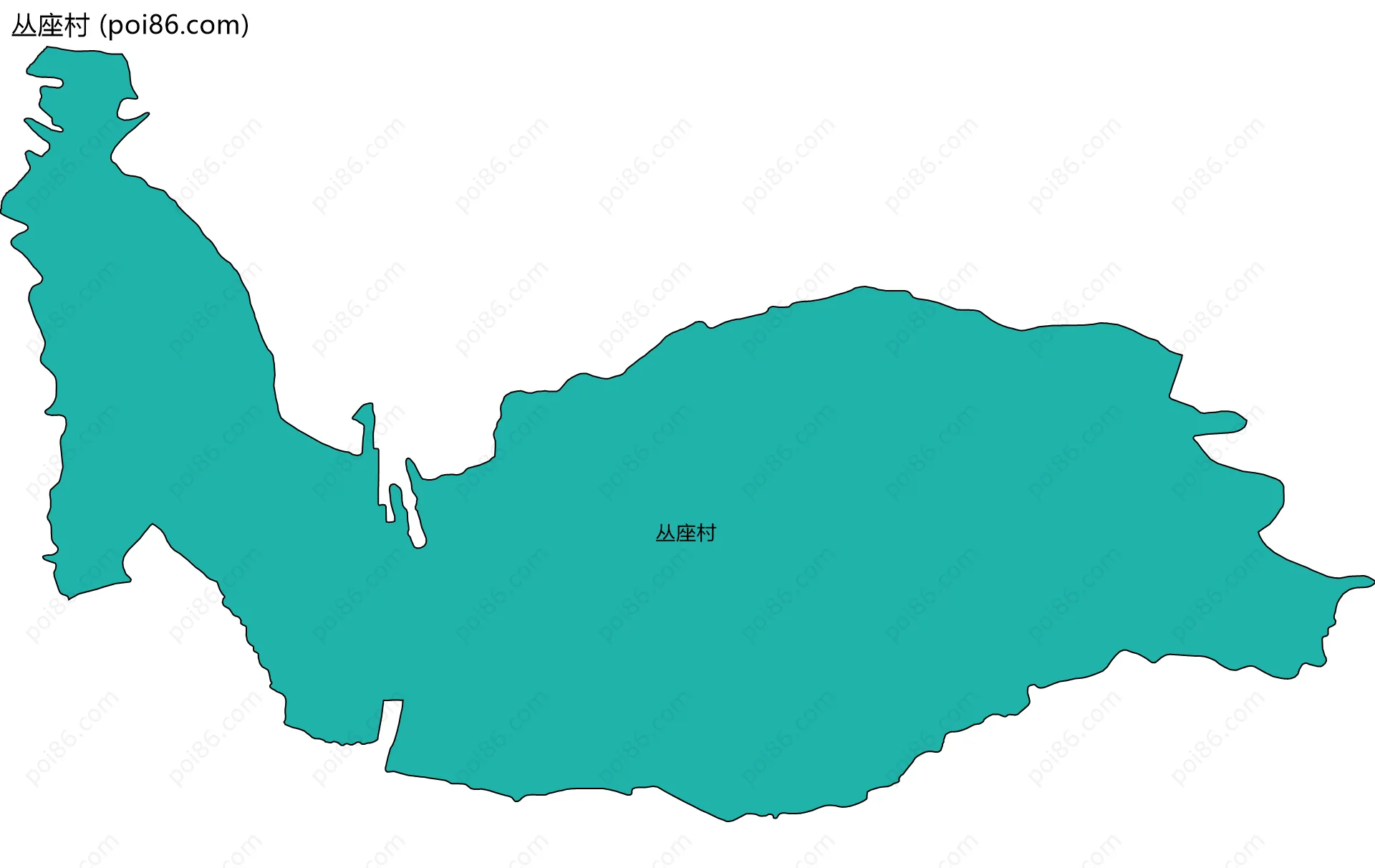 丛座村边界地图