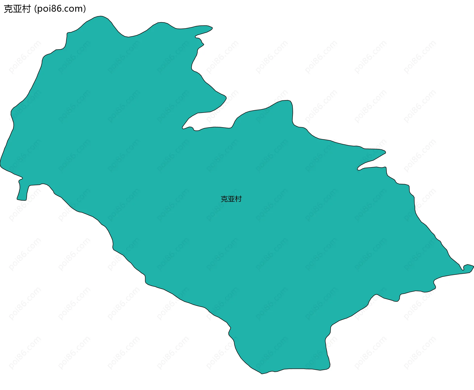 克亚村边界地图