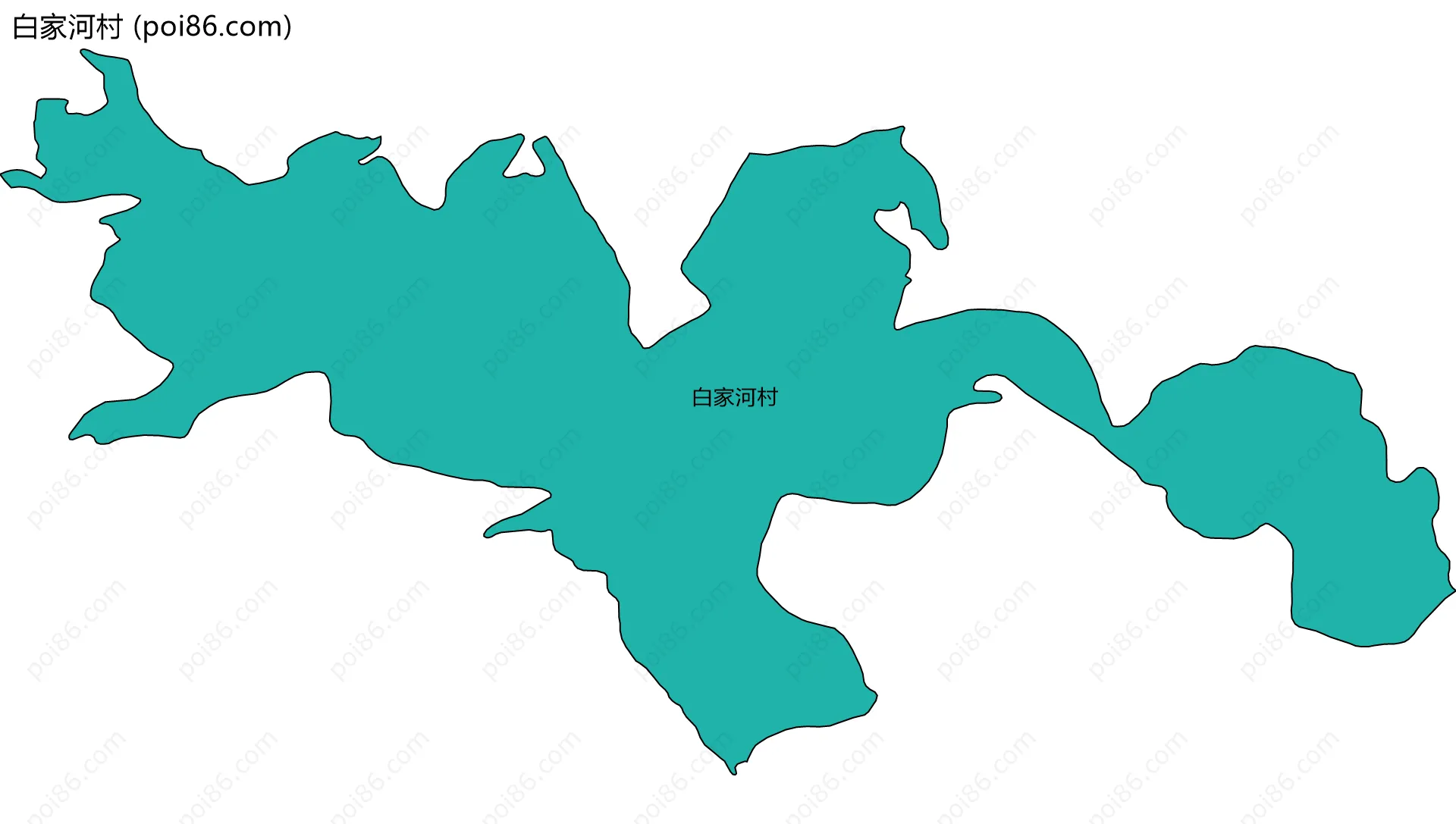 白家河村边界地图