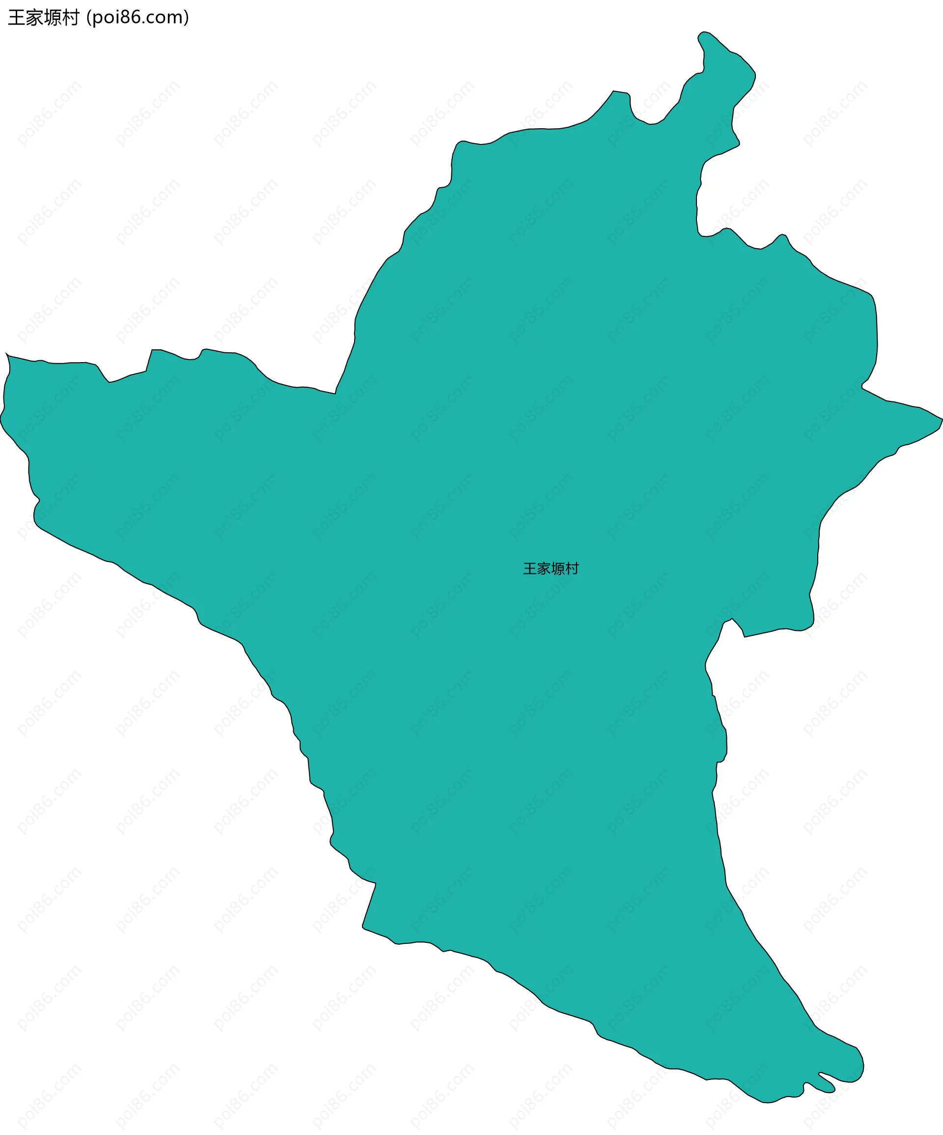 王家塬村边界地图