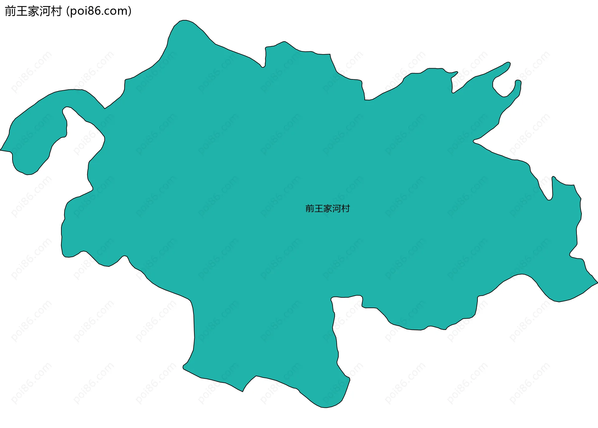 前王家河村边界地图