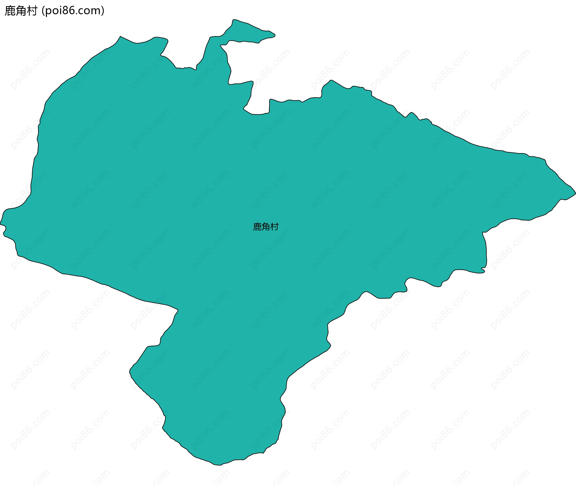 鹿角村边界地图