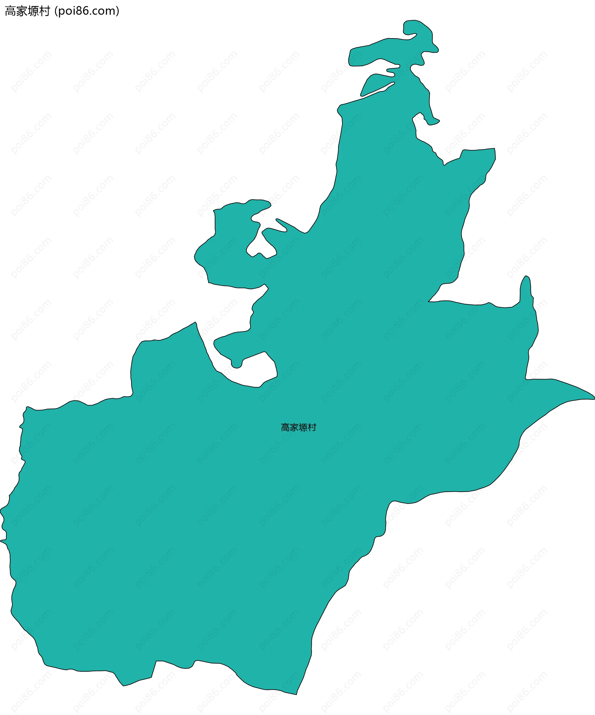 高家塬村边界地图