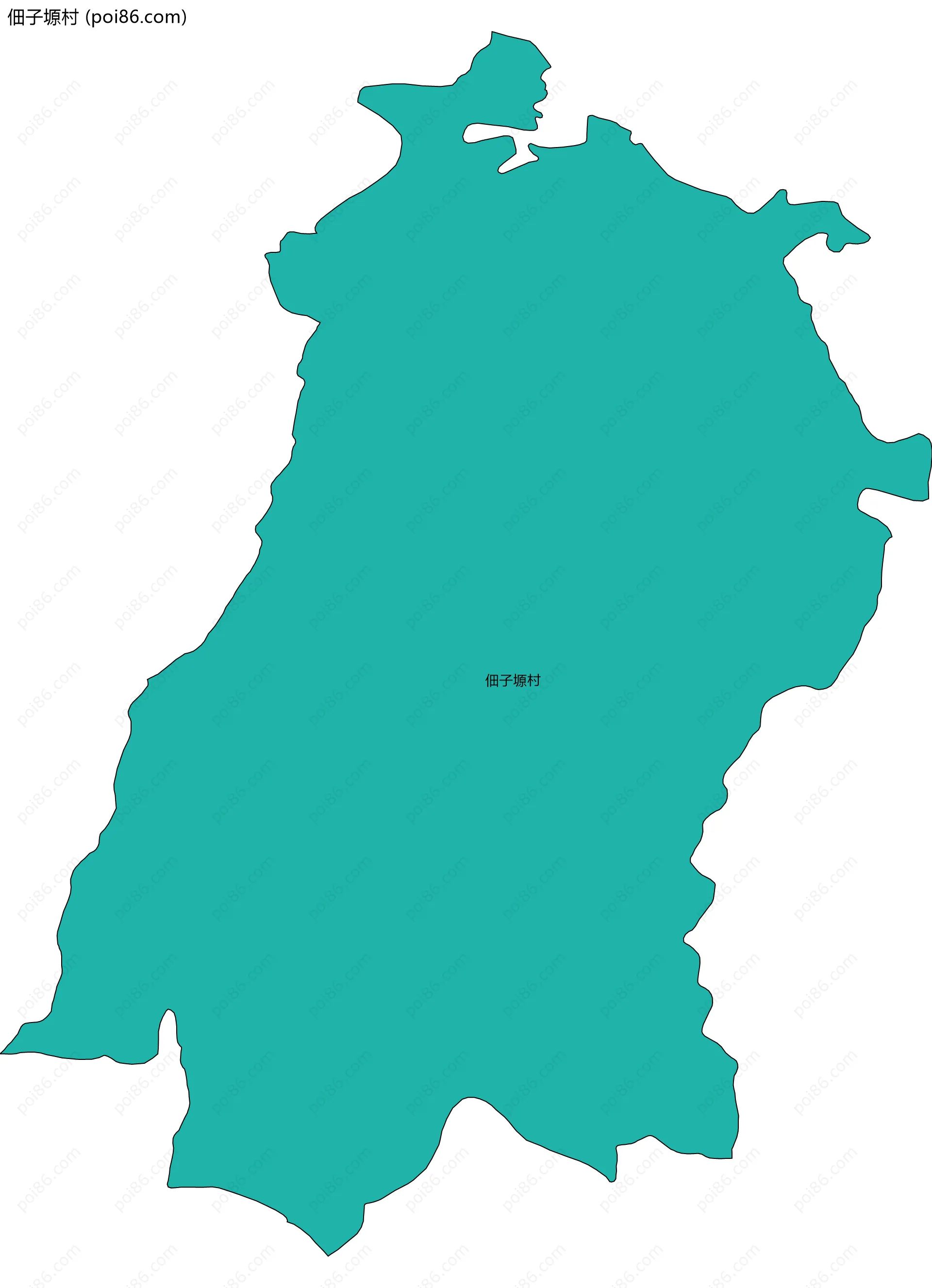 佃子塬村边界地图