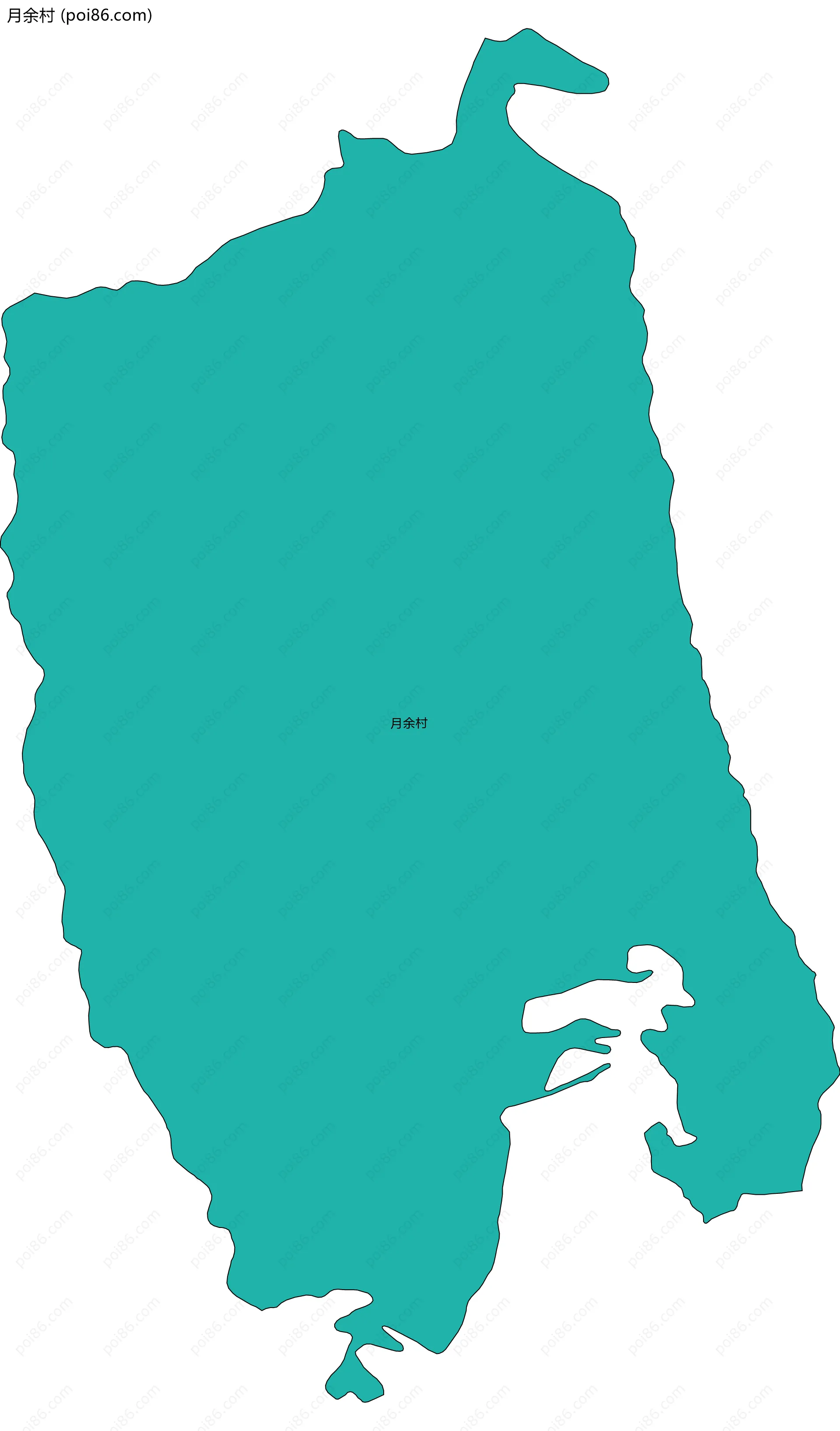 月余村边界地图