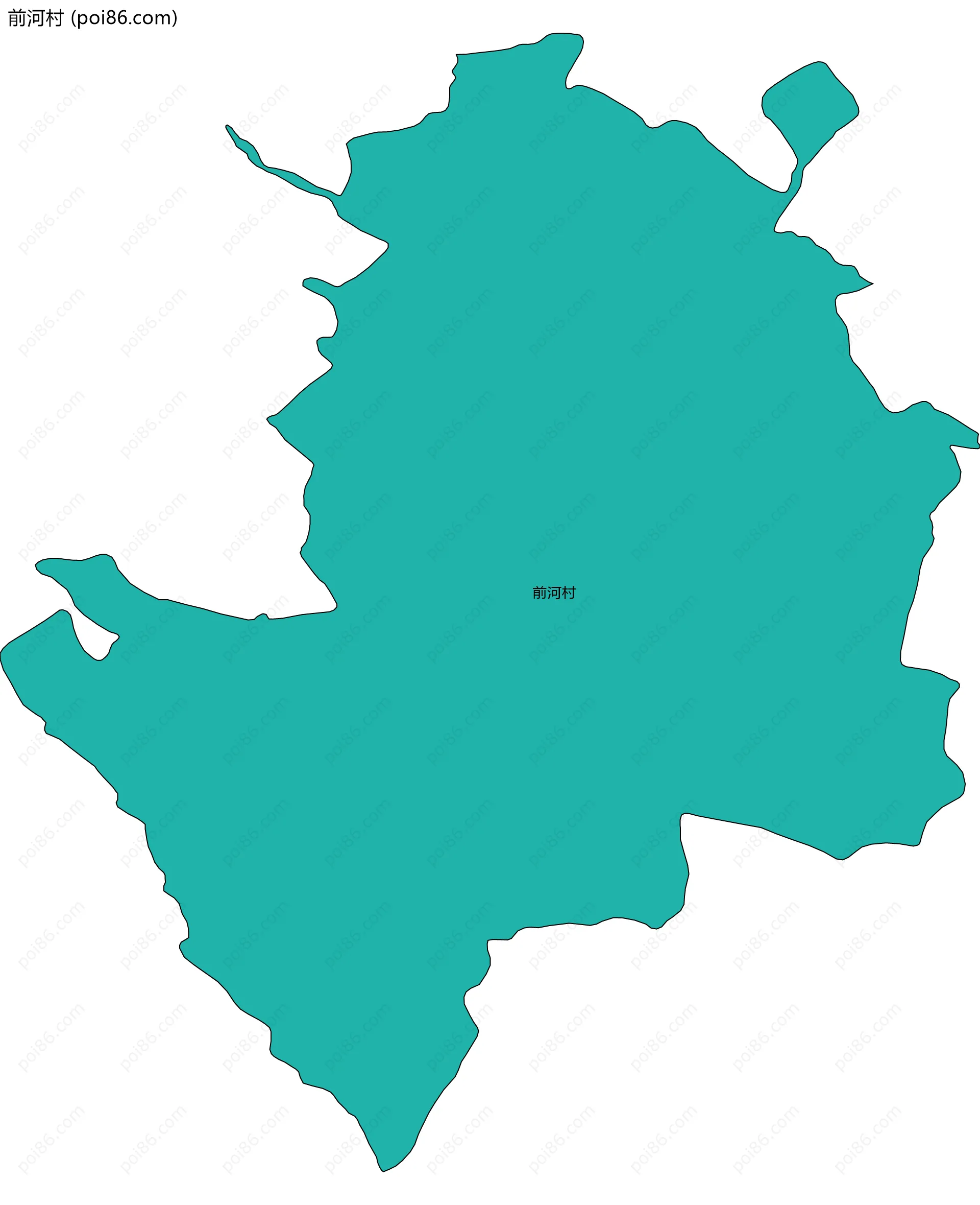 前河村边界地图