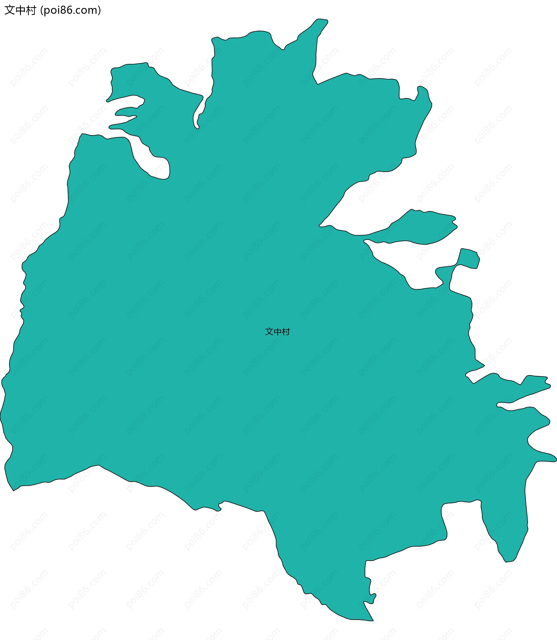 文中村边界地图