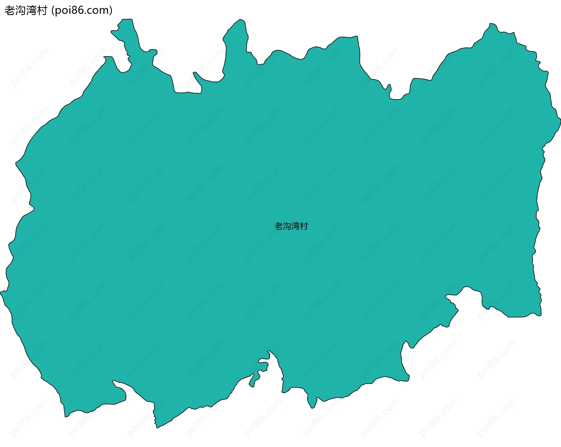 老沟湾村边界地图