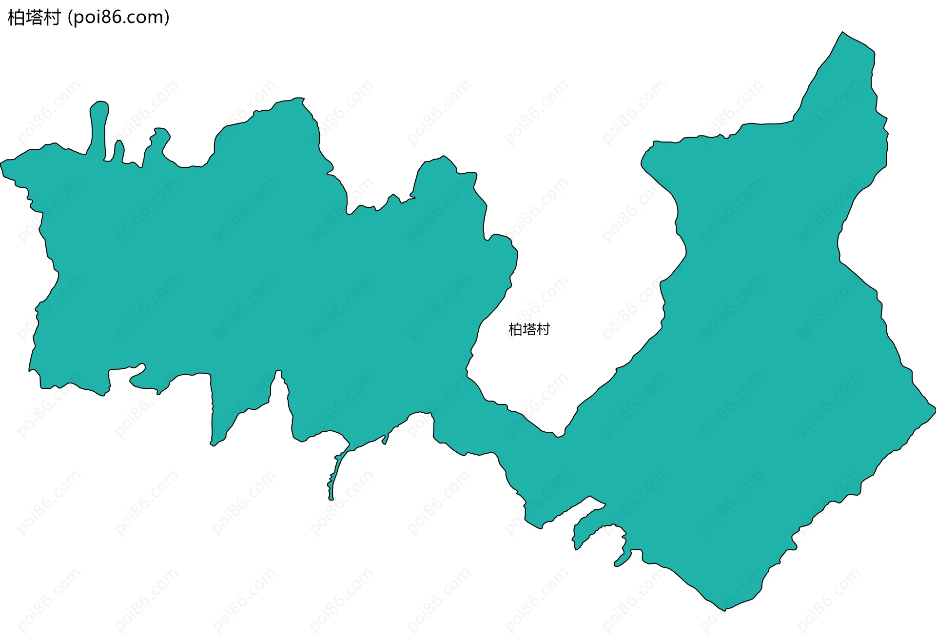 柏塔村边界地图