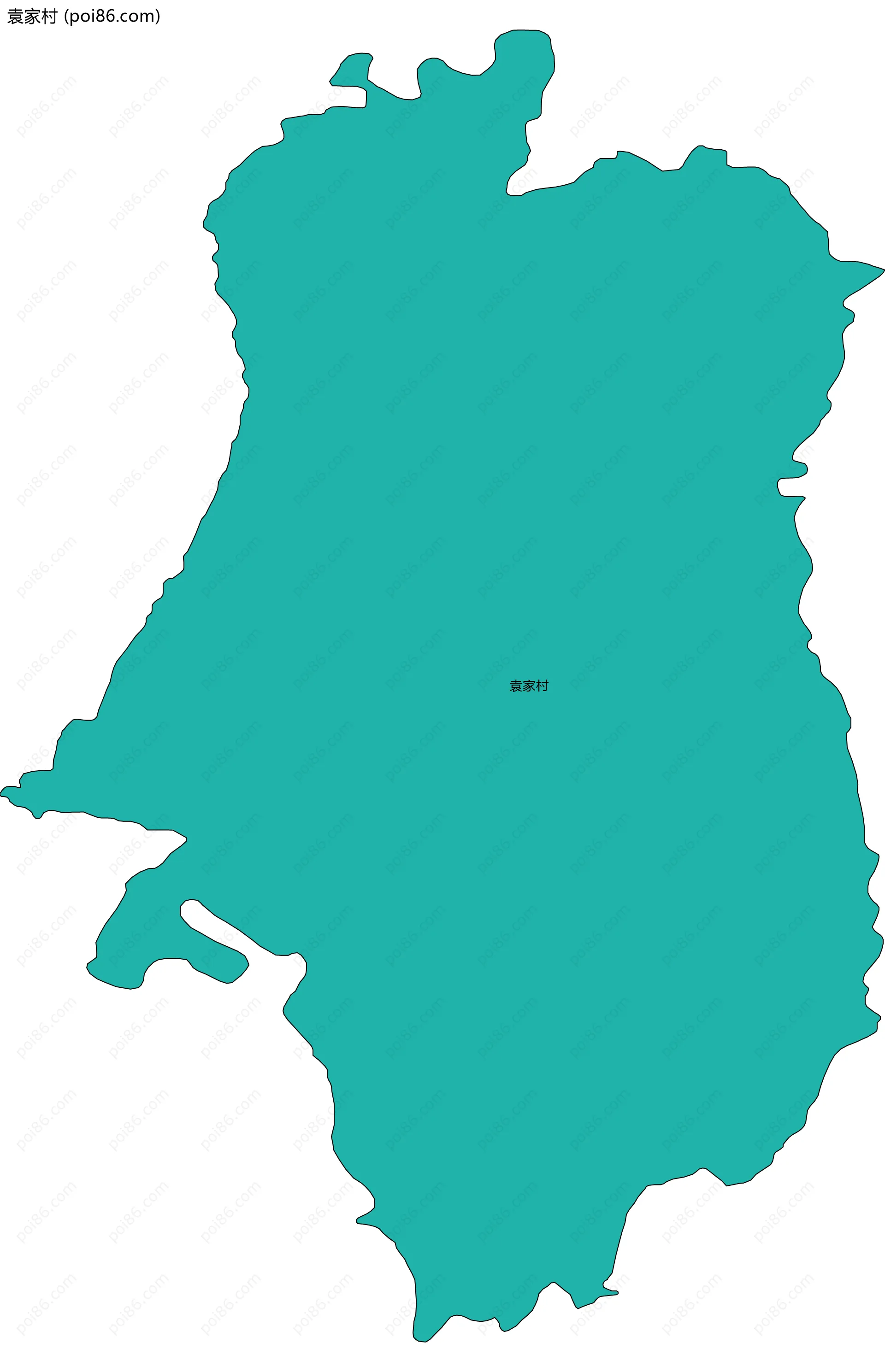 袁家村边界地图