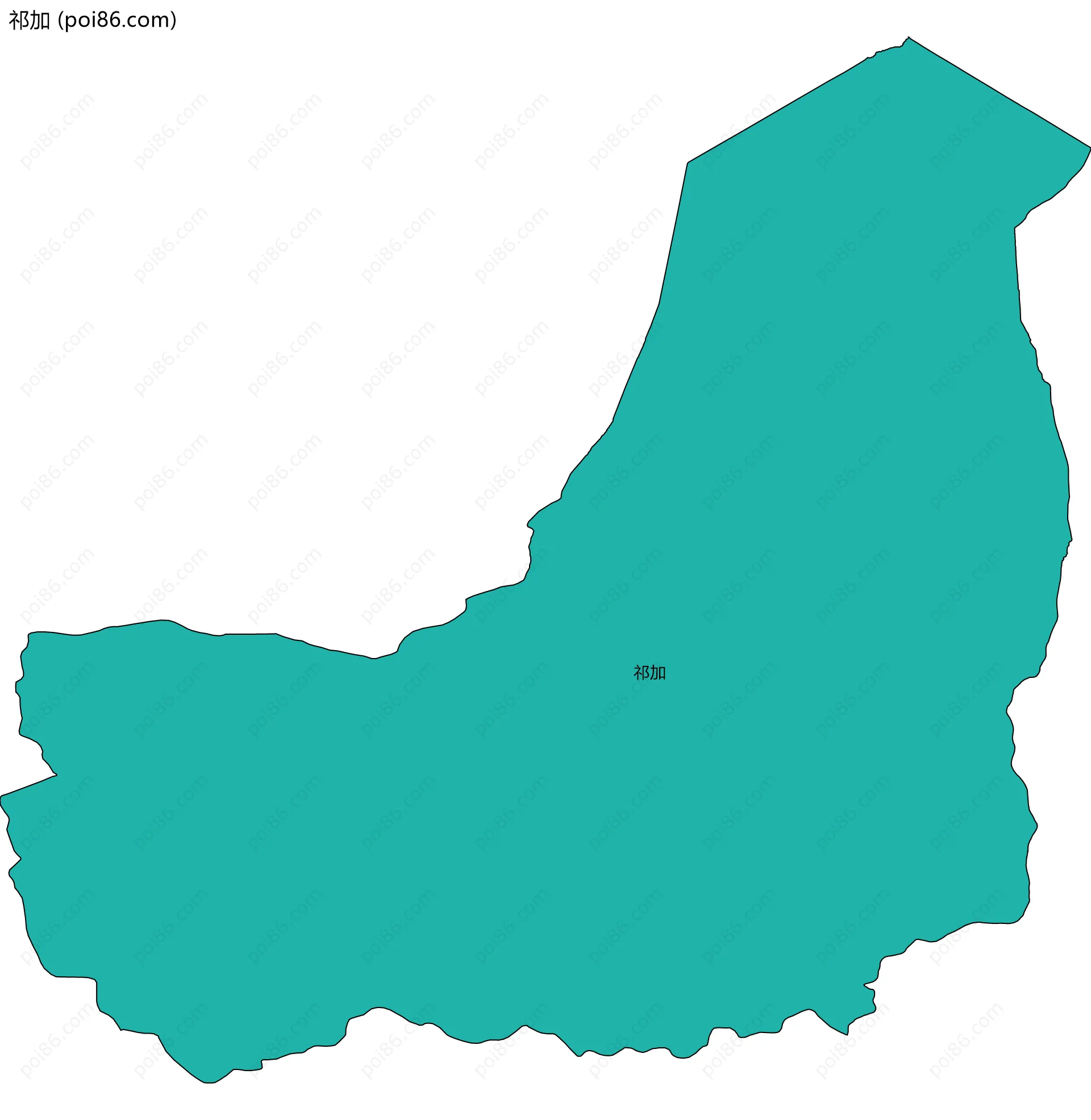 祁加边界地图